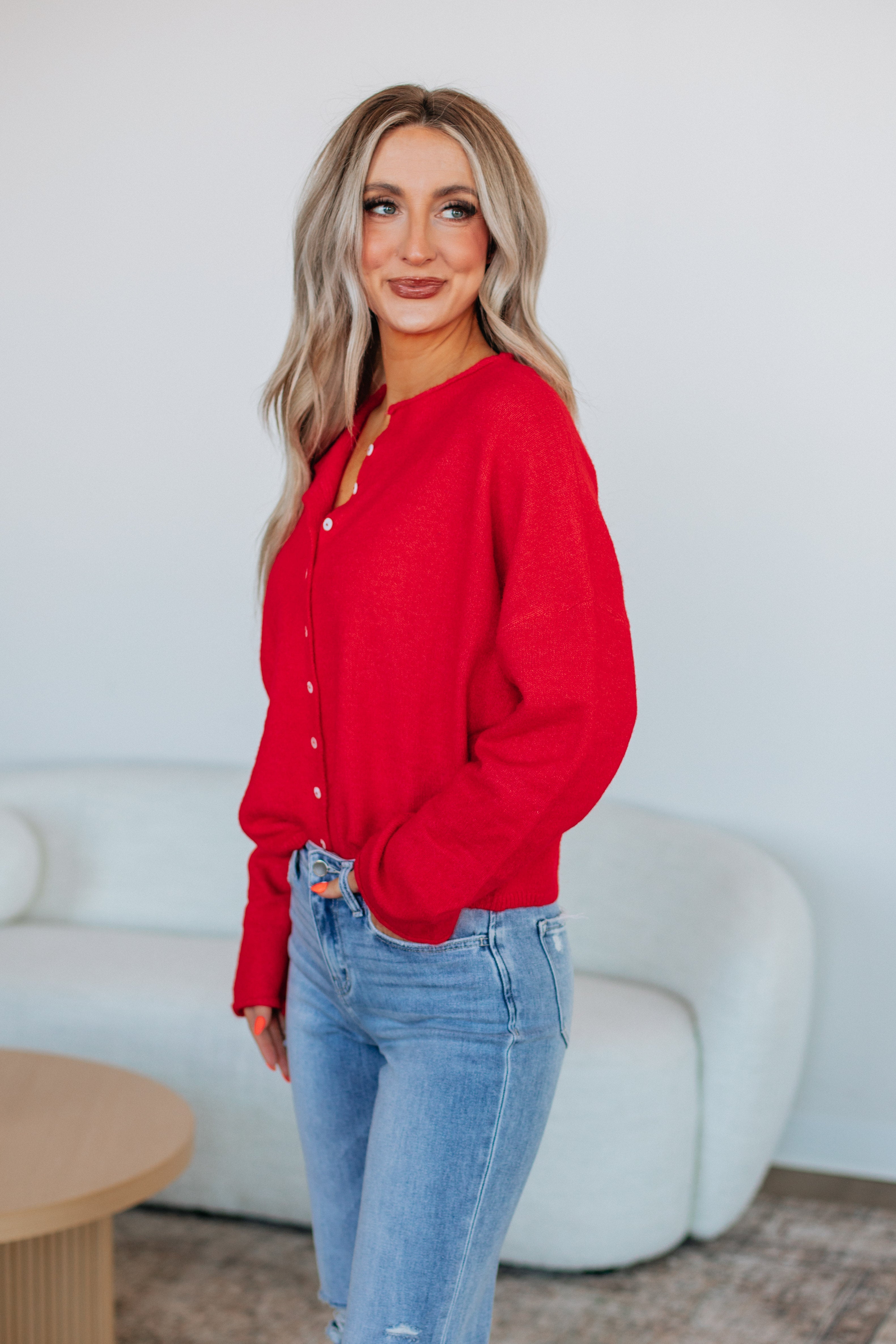 Brooke Cardigan - Cherry