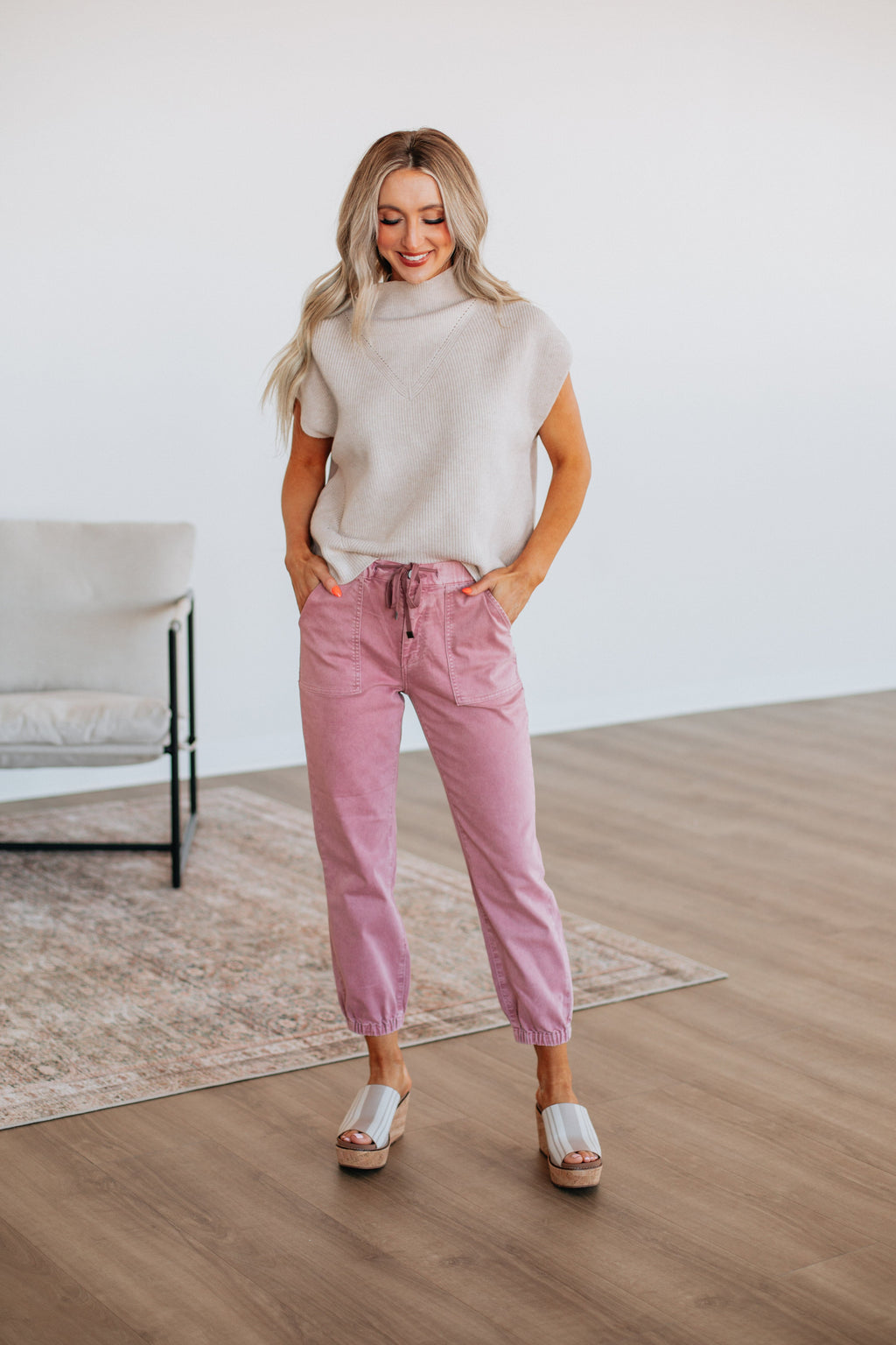 Drea Mica Joggers - Blush