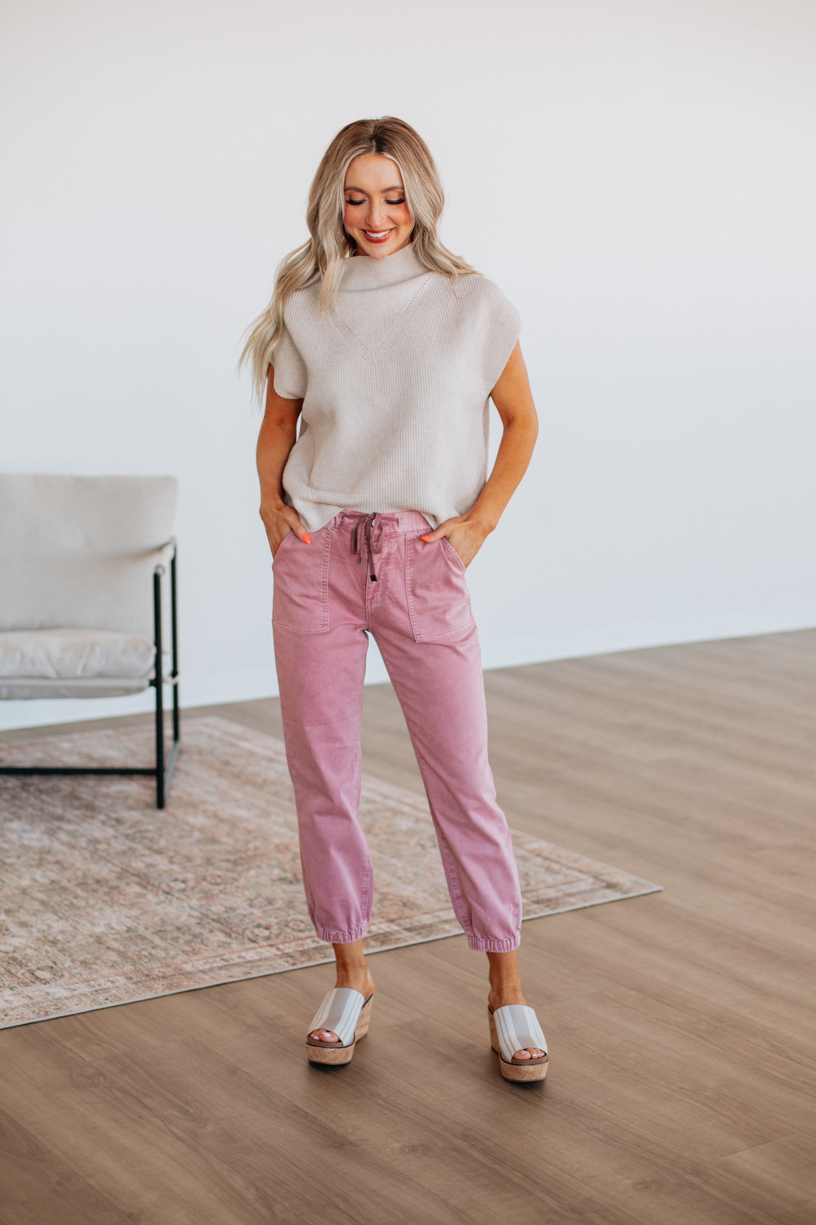 Drea Mica Joggers - Blush