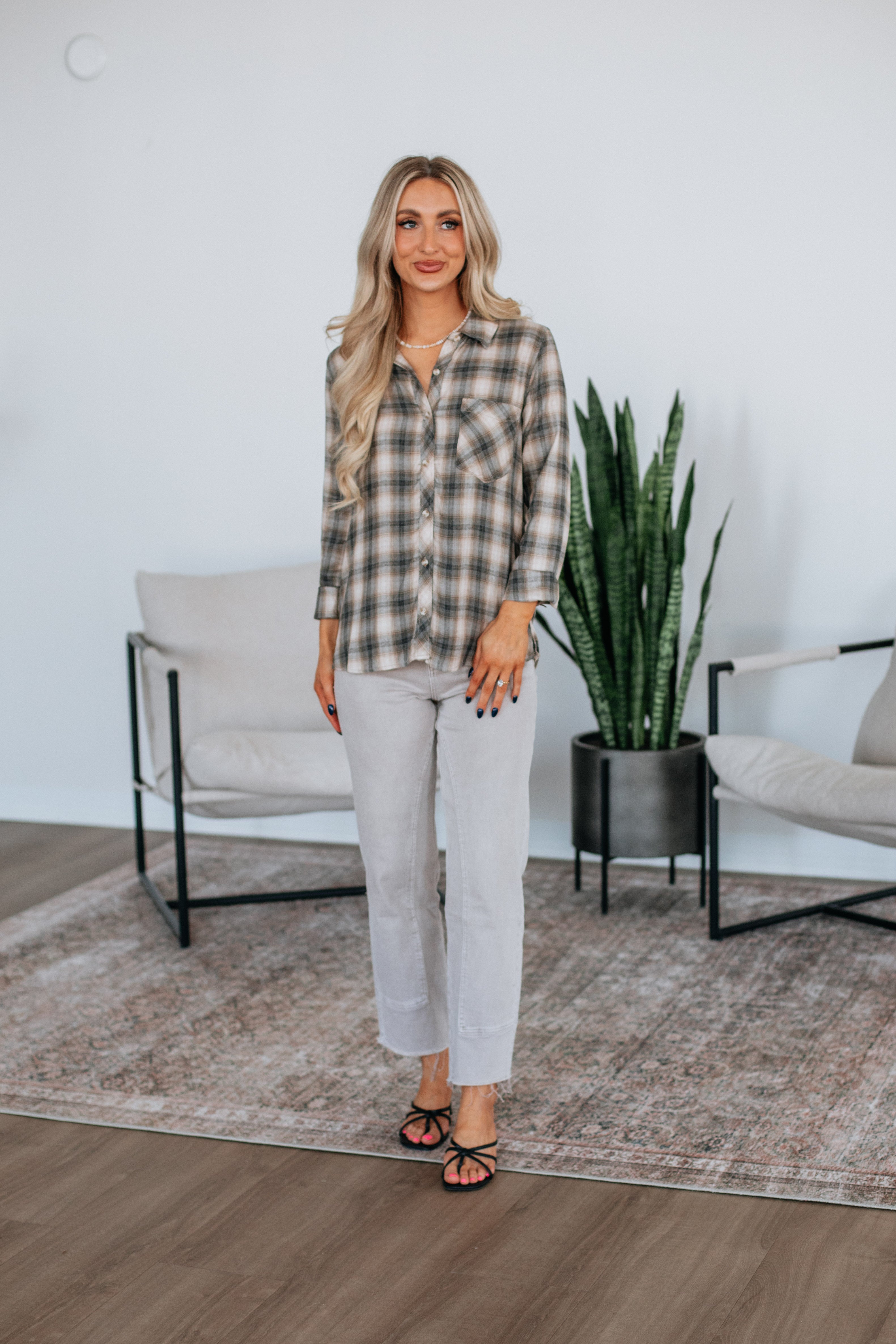 Corby Flannel Top
