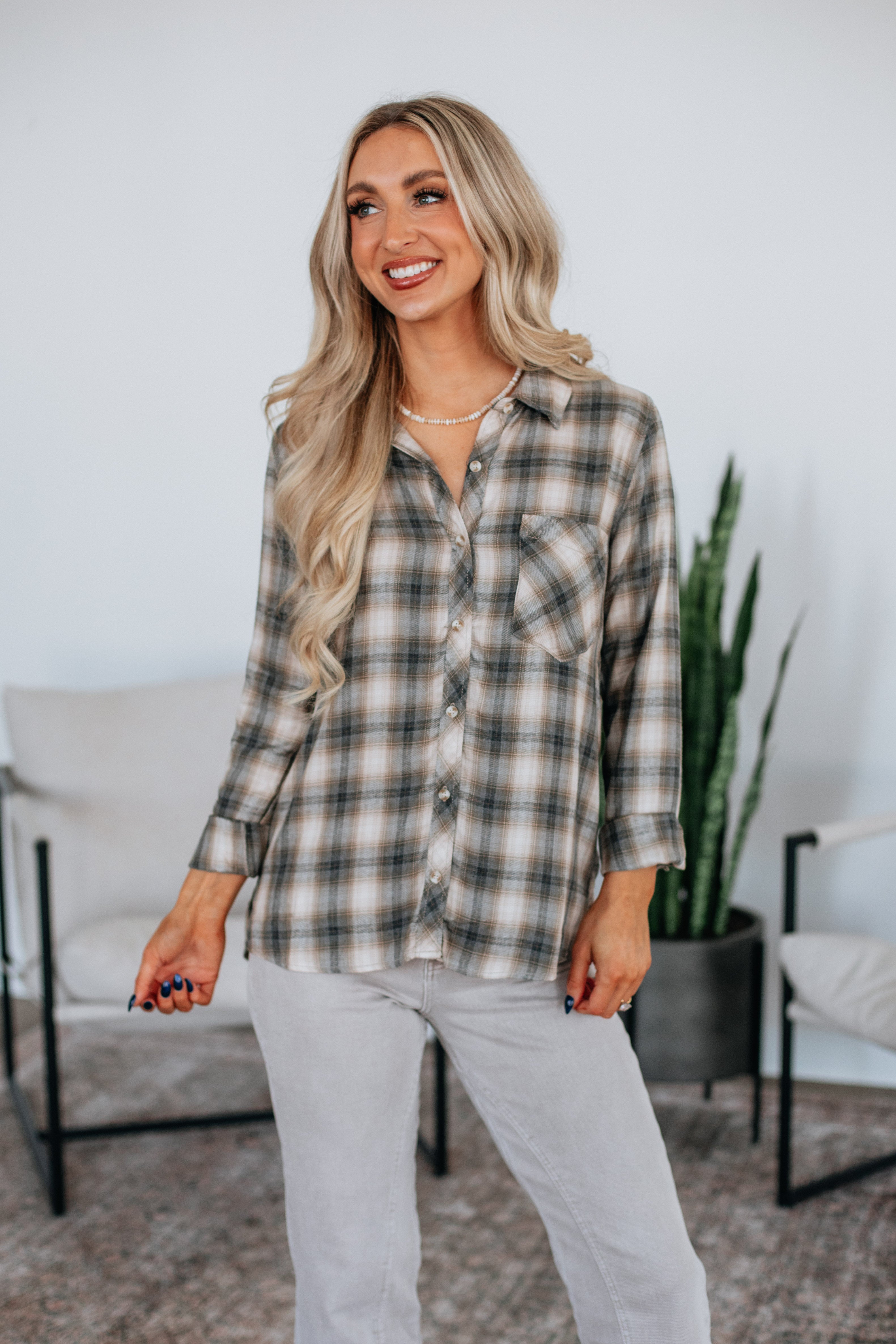 Corby Flannel Top