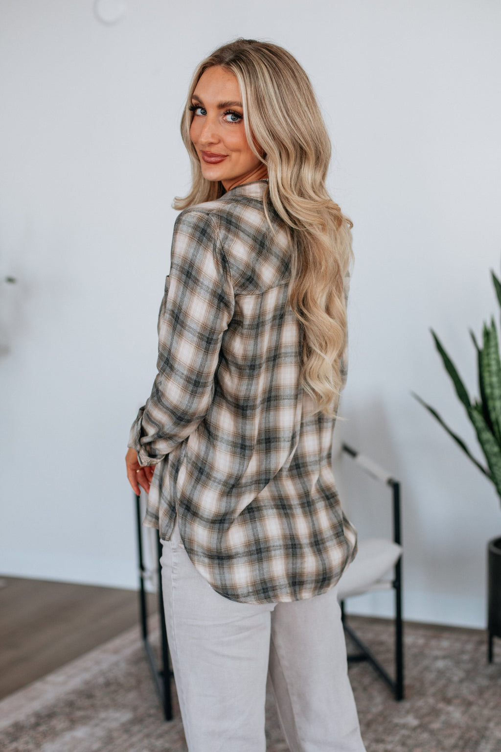 Corby Flannel Top