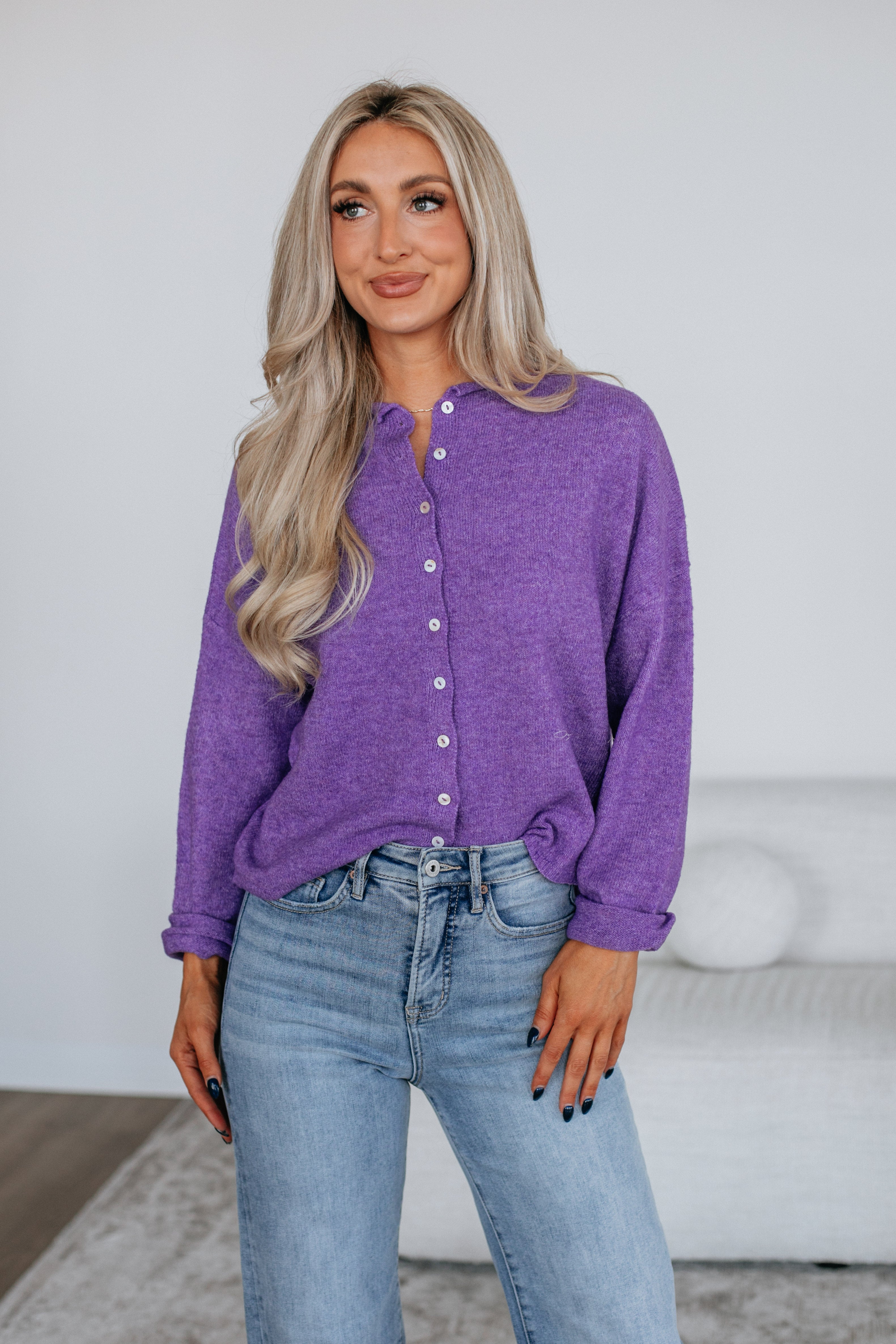 Brooke Cardigan - Violet