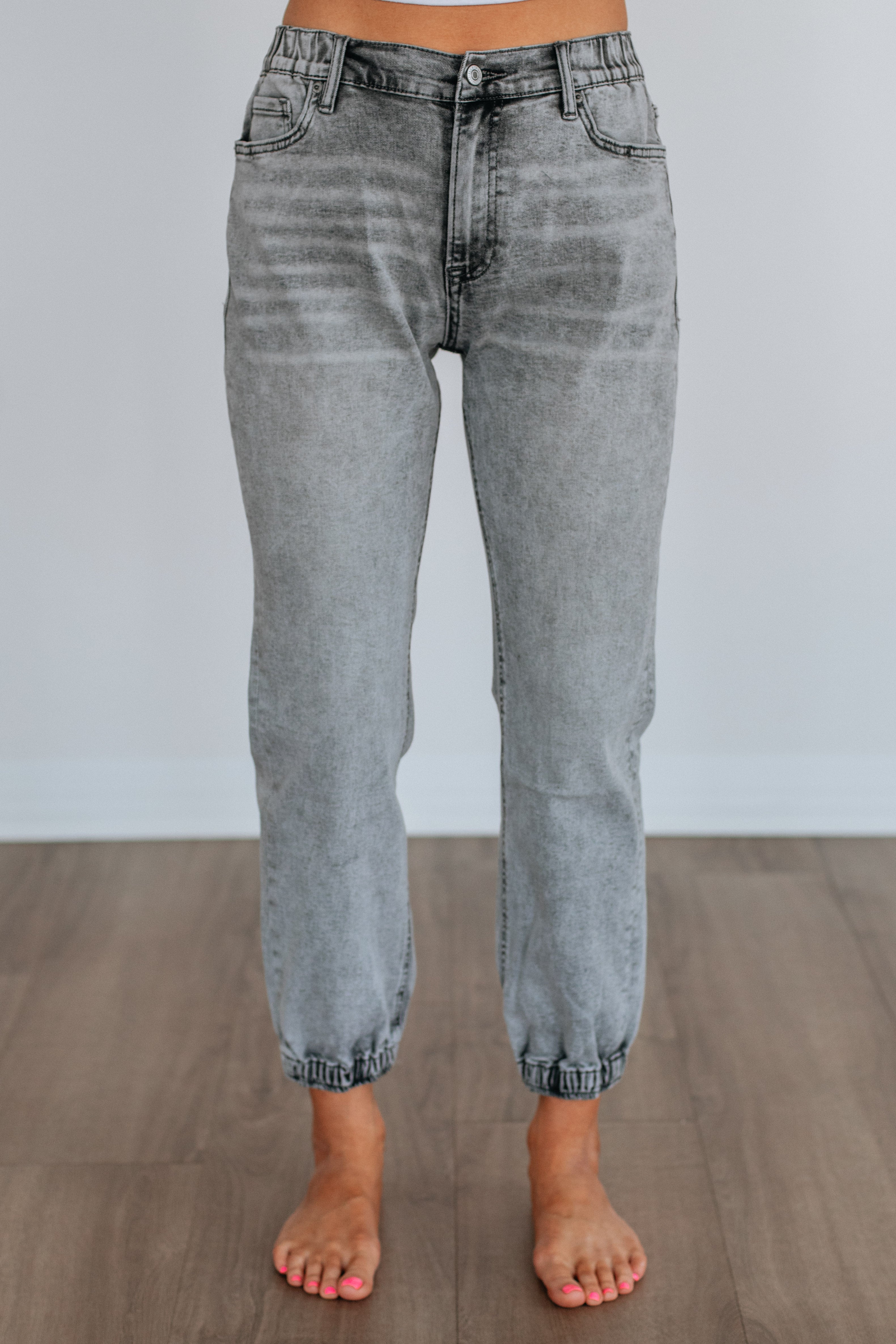 Francie Mica Denim Joggers