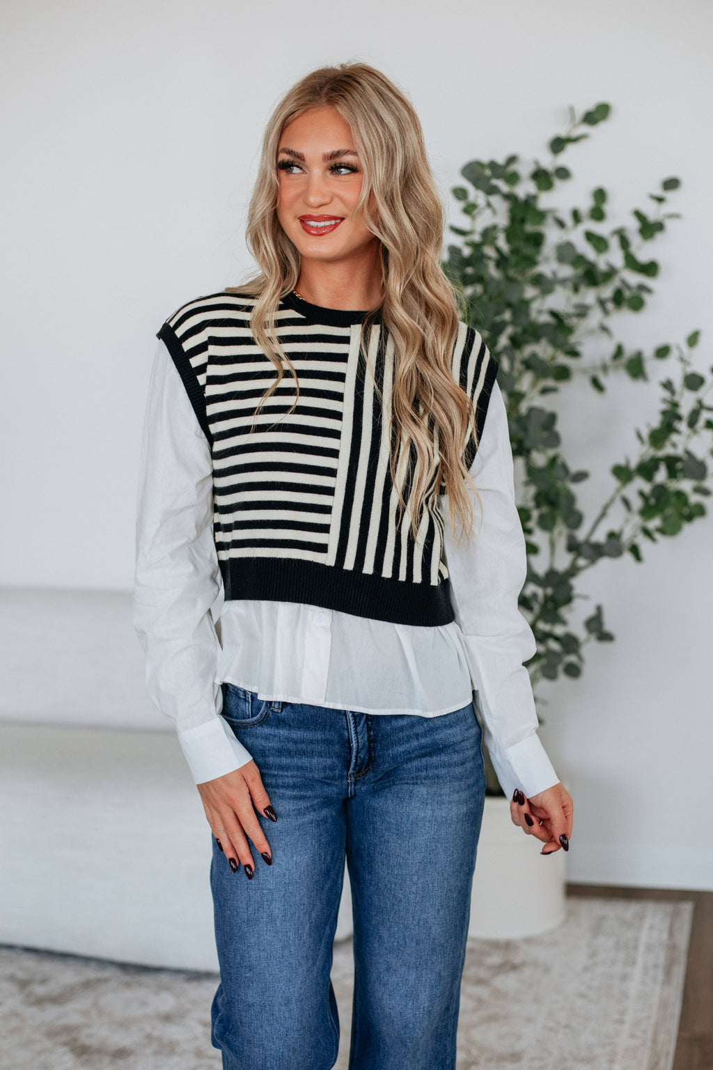 Keelan Contrast Top