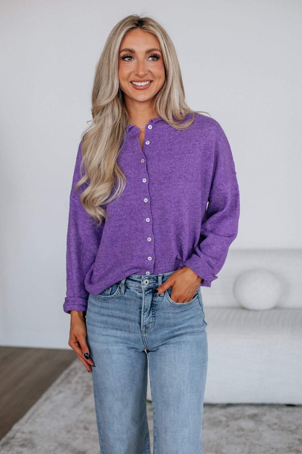 Brooke Cardigan - Violet