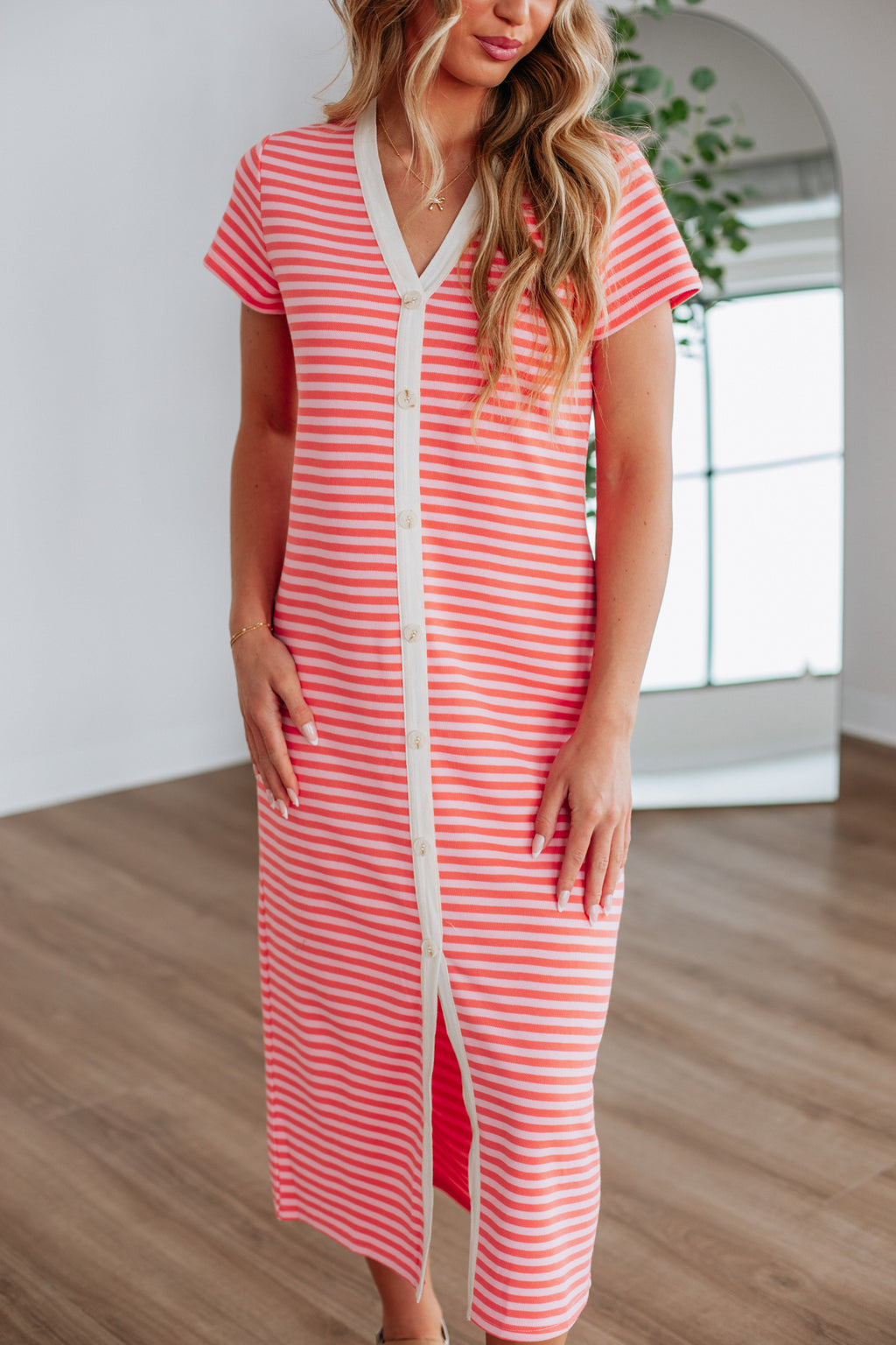 Paylor Striped Dress - Bubblegum