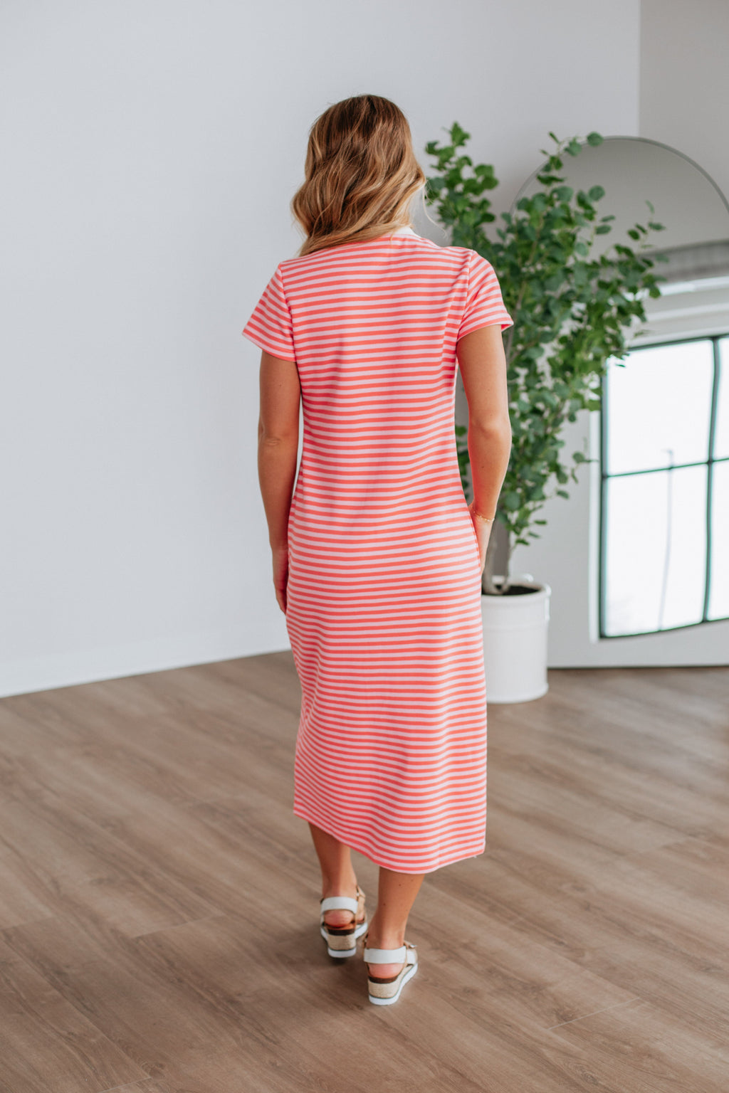 Paylor Striped Dress - Bubblegum