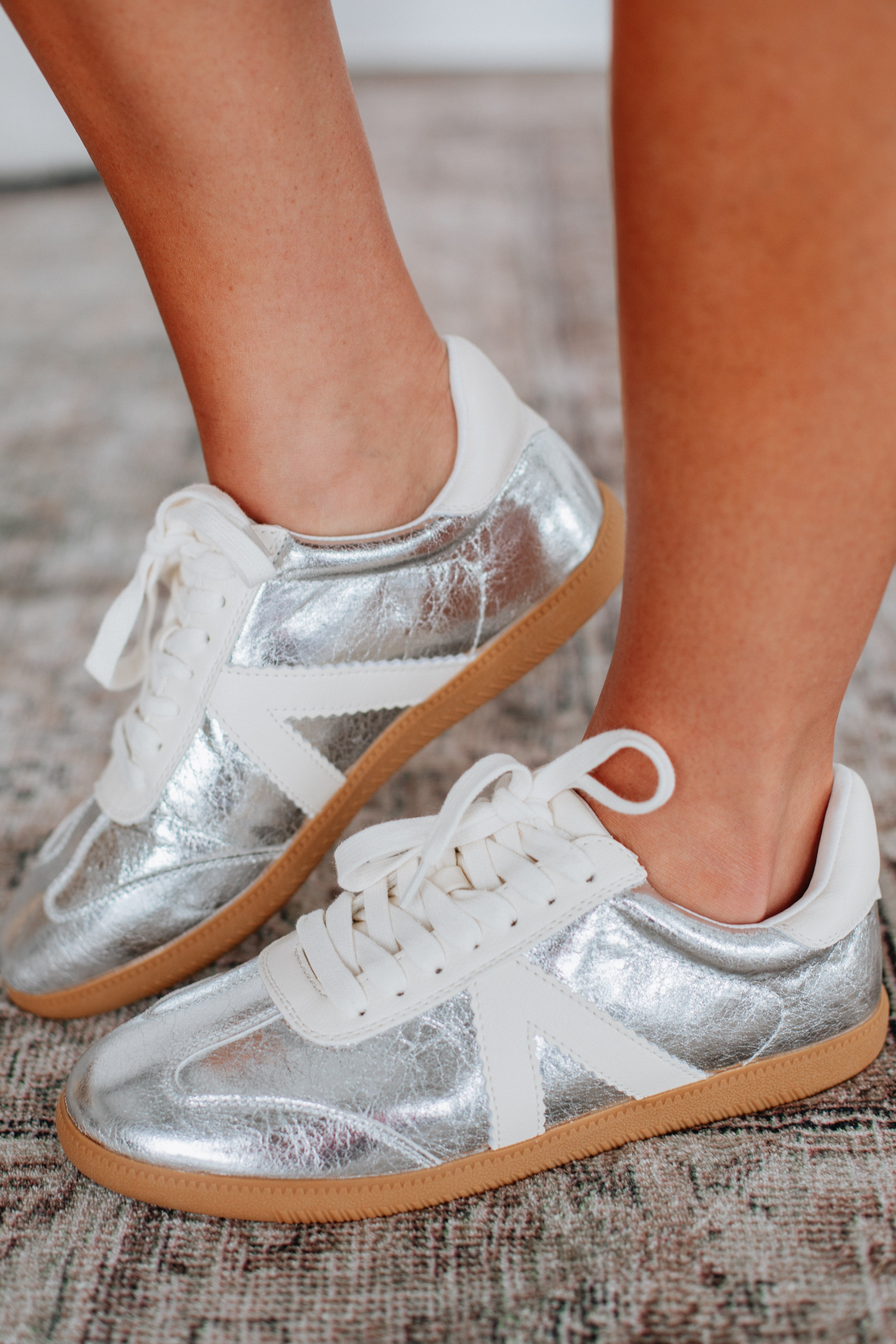 Can't Be Bothered Sneakers - Silver