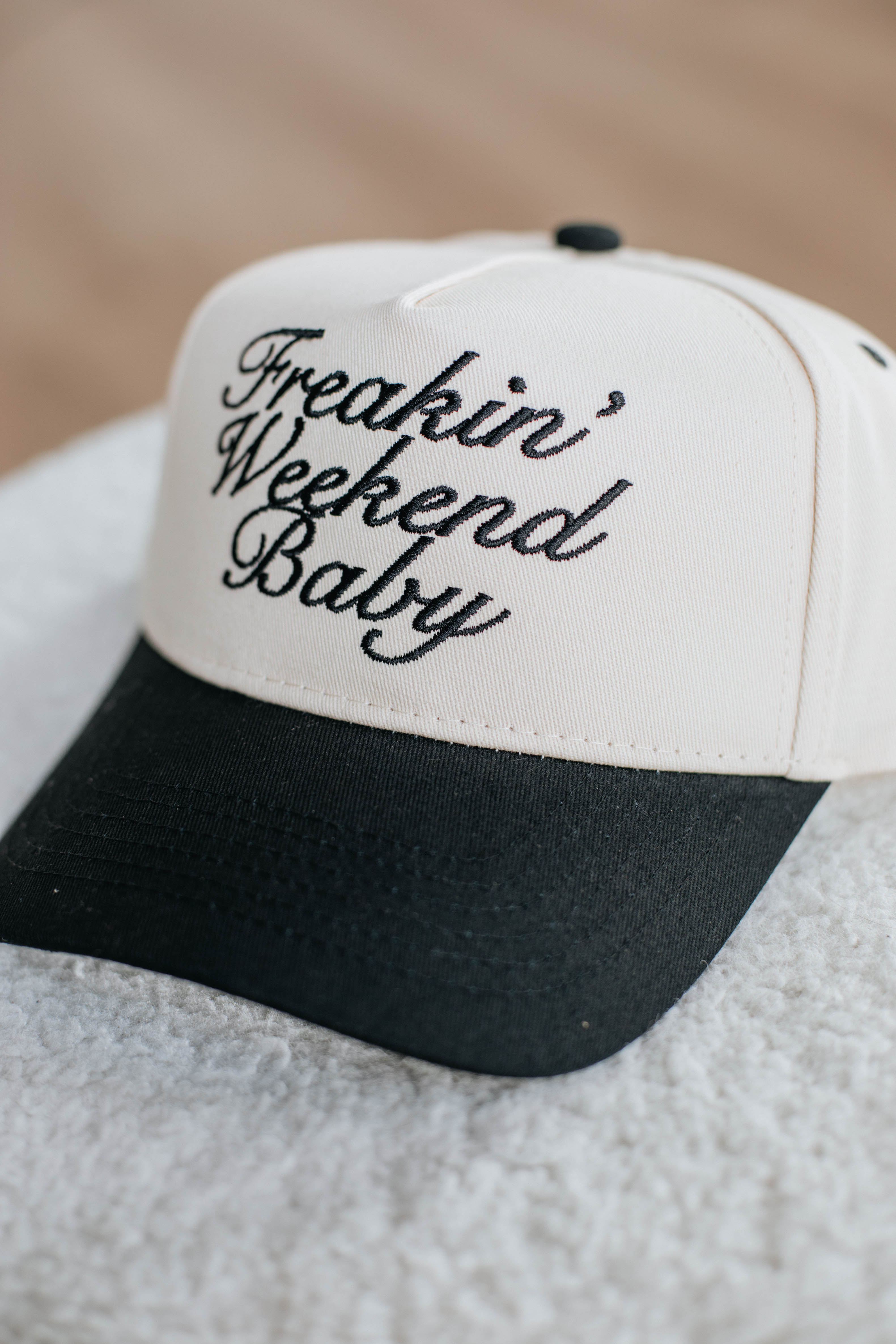 Freakin' Weekend Baby Trucker Hat - Black