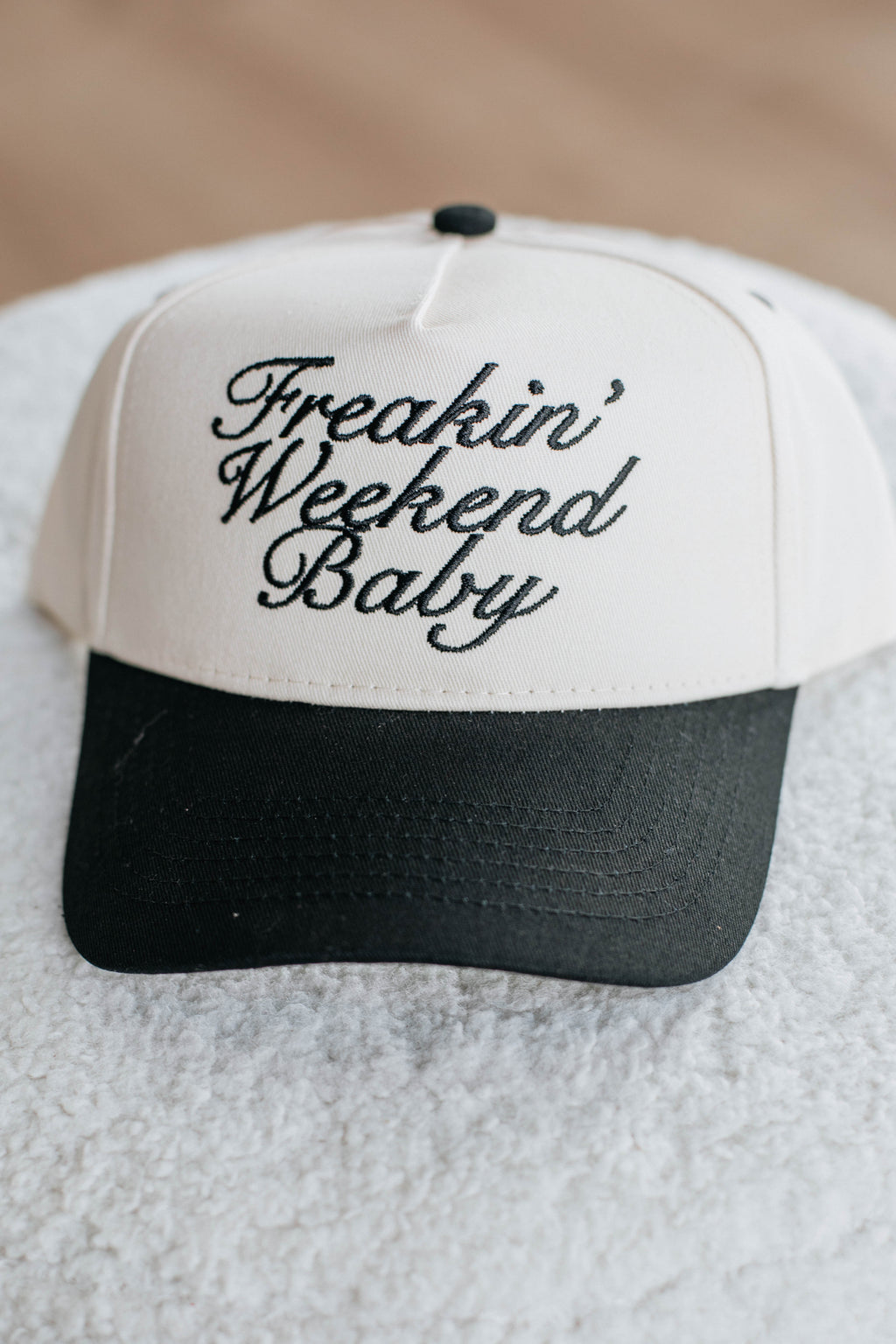 Freakin' Weekend Baby Trucker Hat - Black