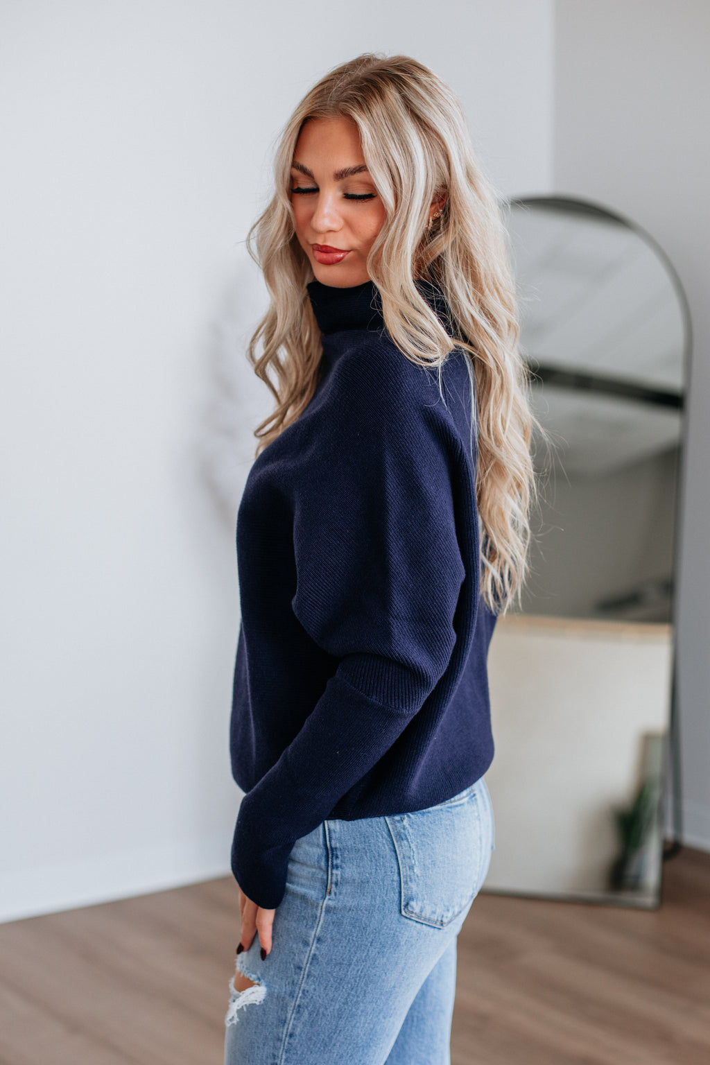 Gretchen Dolman Sweater - Navy