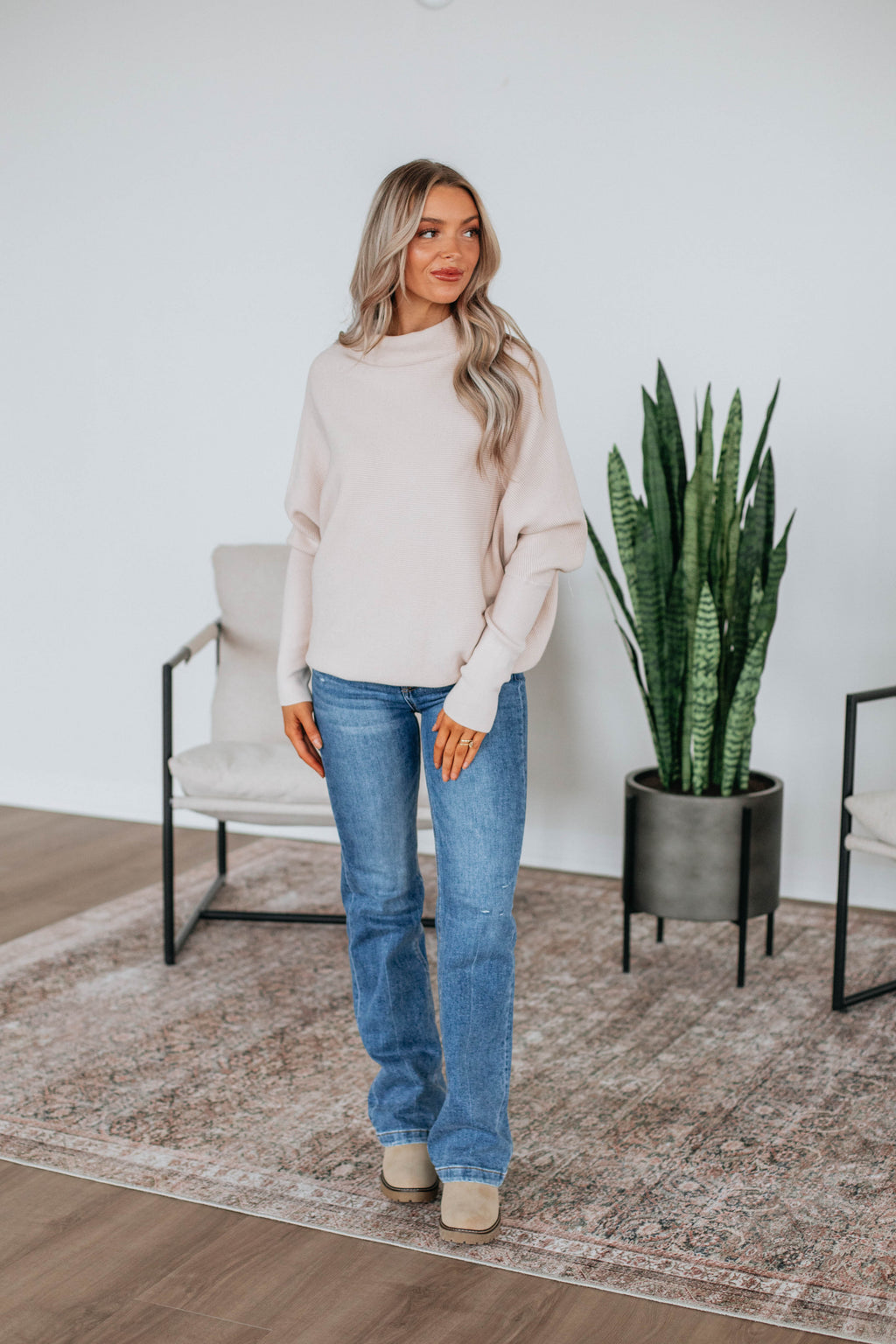 Gretchen Dolman Sweater - Natural