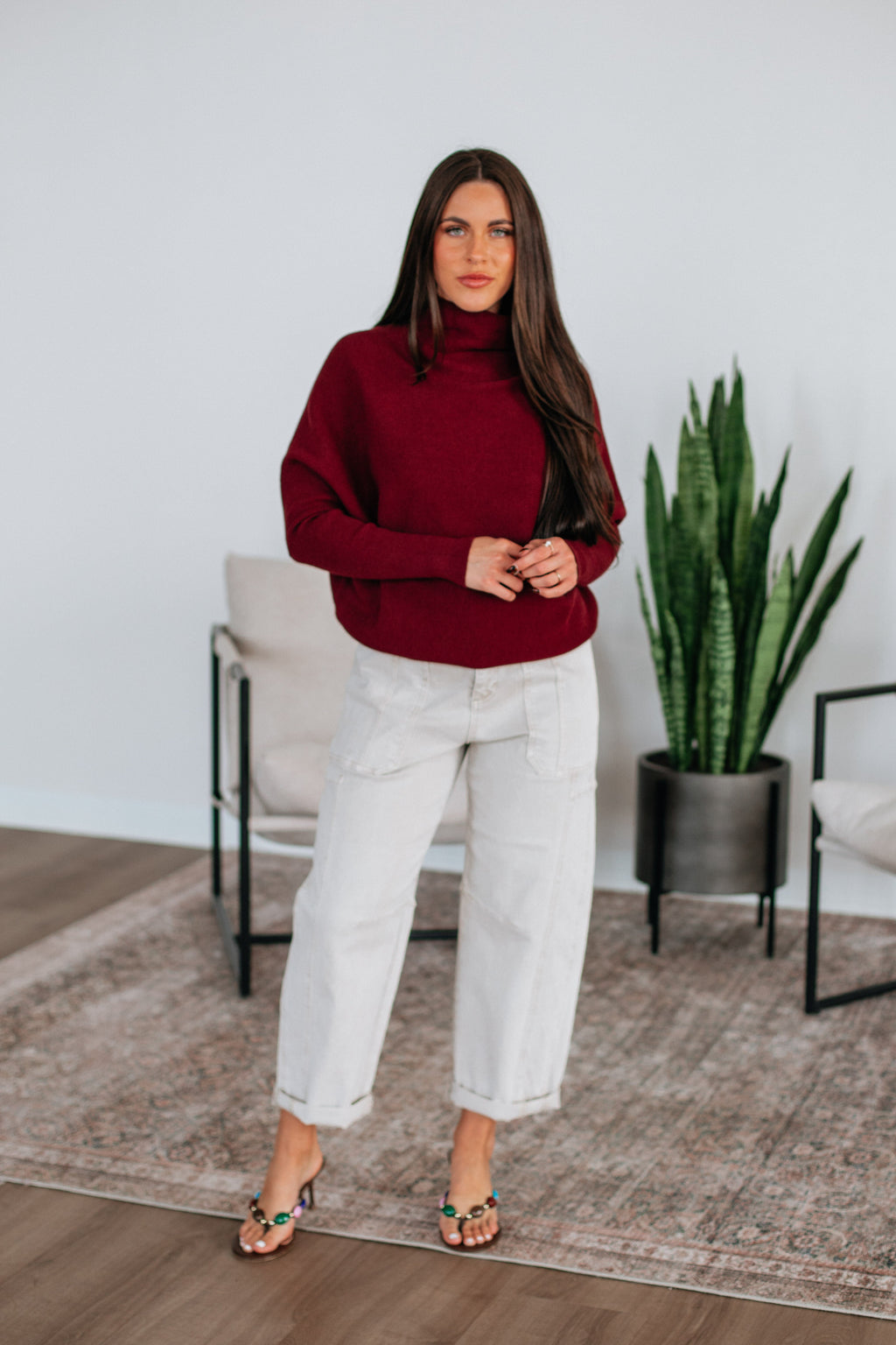 Gretchen Dolman Sweater - Mulberry