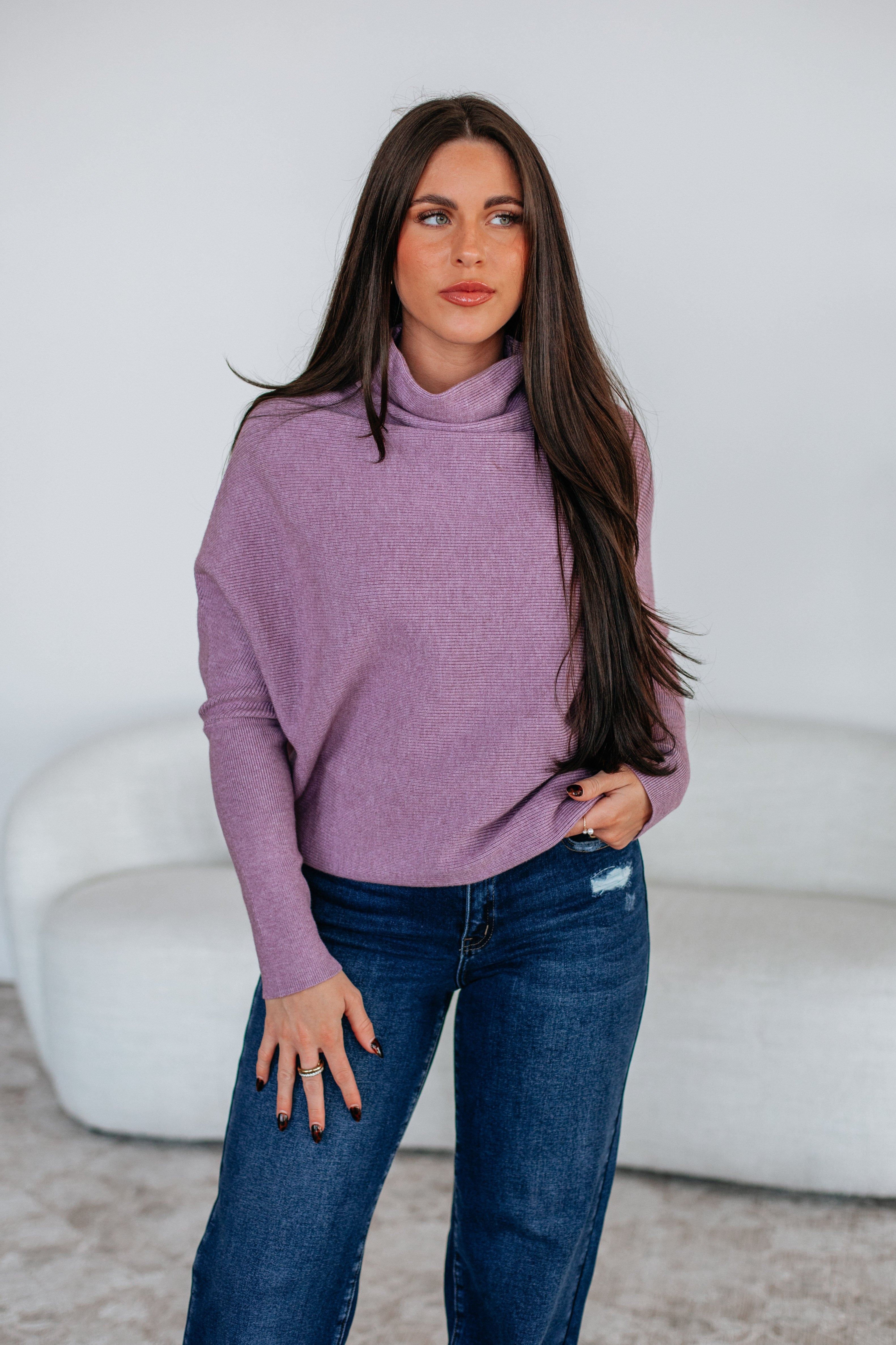 Gretchen Dolman Sweater - Lavender