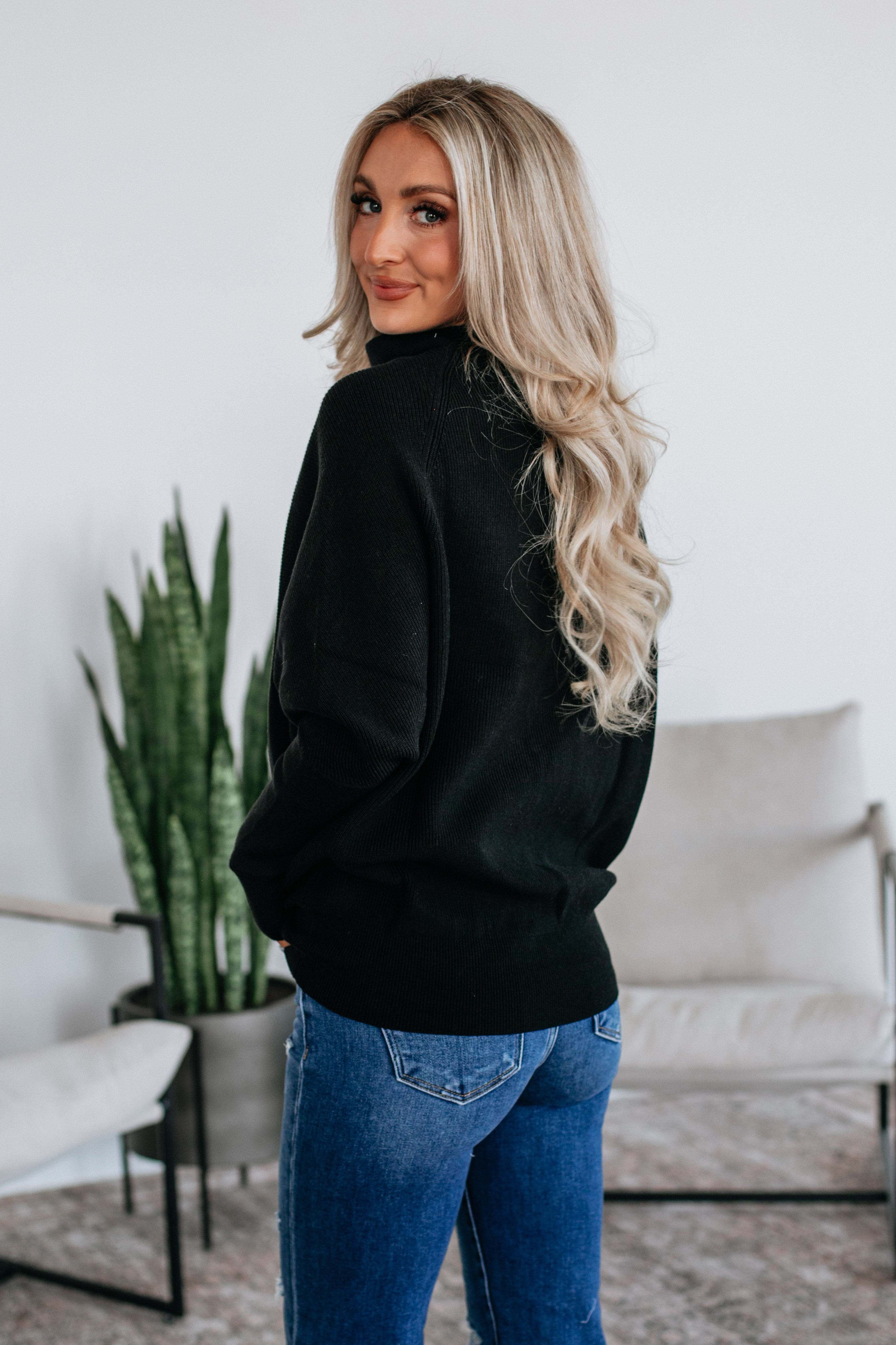 Gretchen Dolman Sweater - Black