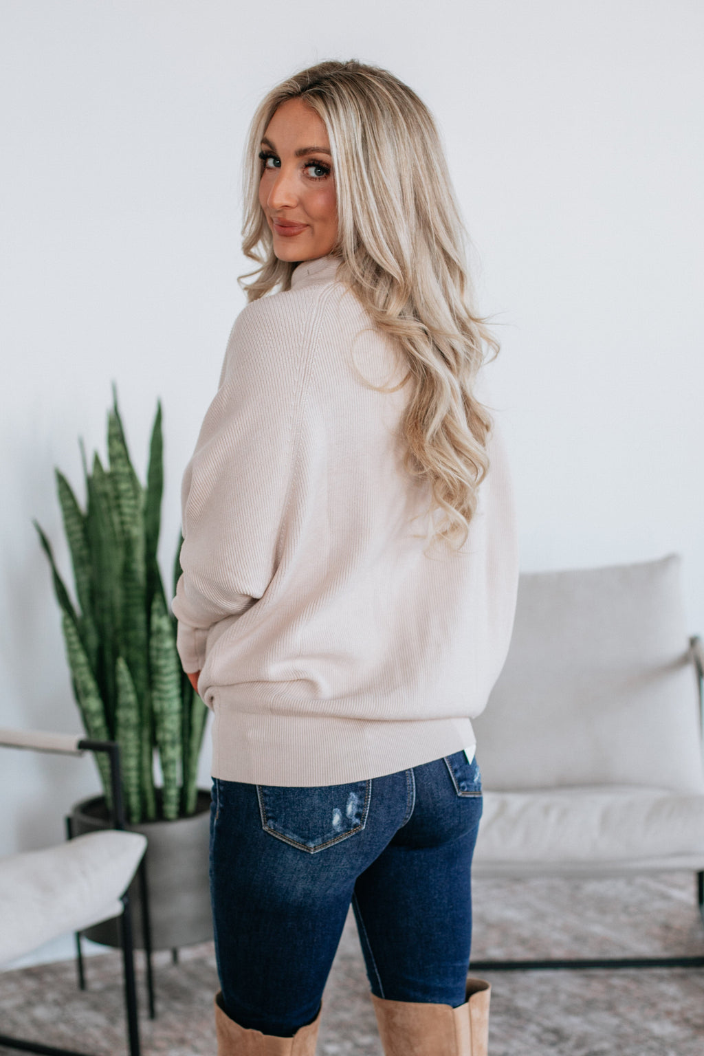 Gretchen Dolman Sweater - Natural