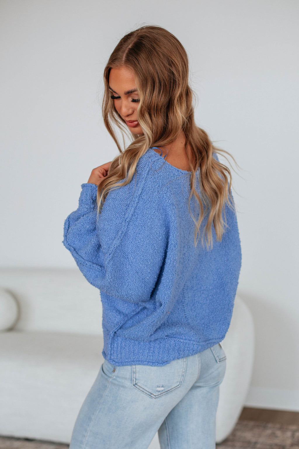 Haven Sweater - Cornflower Blue