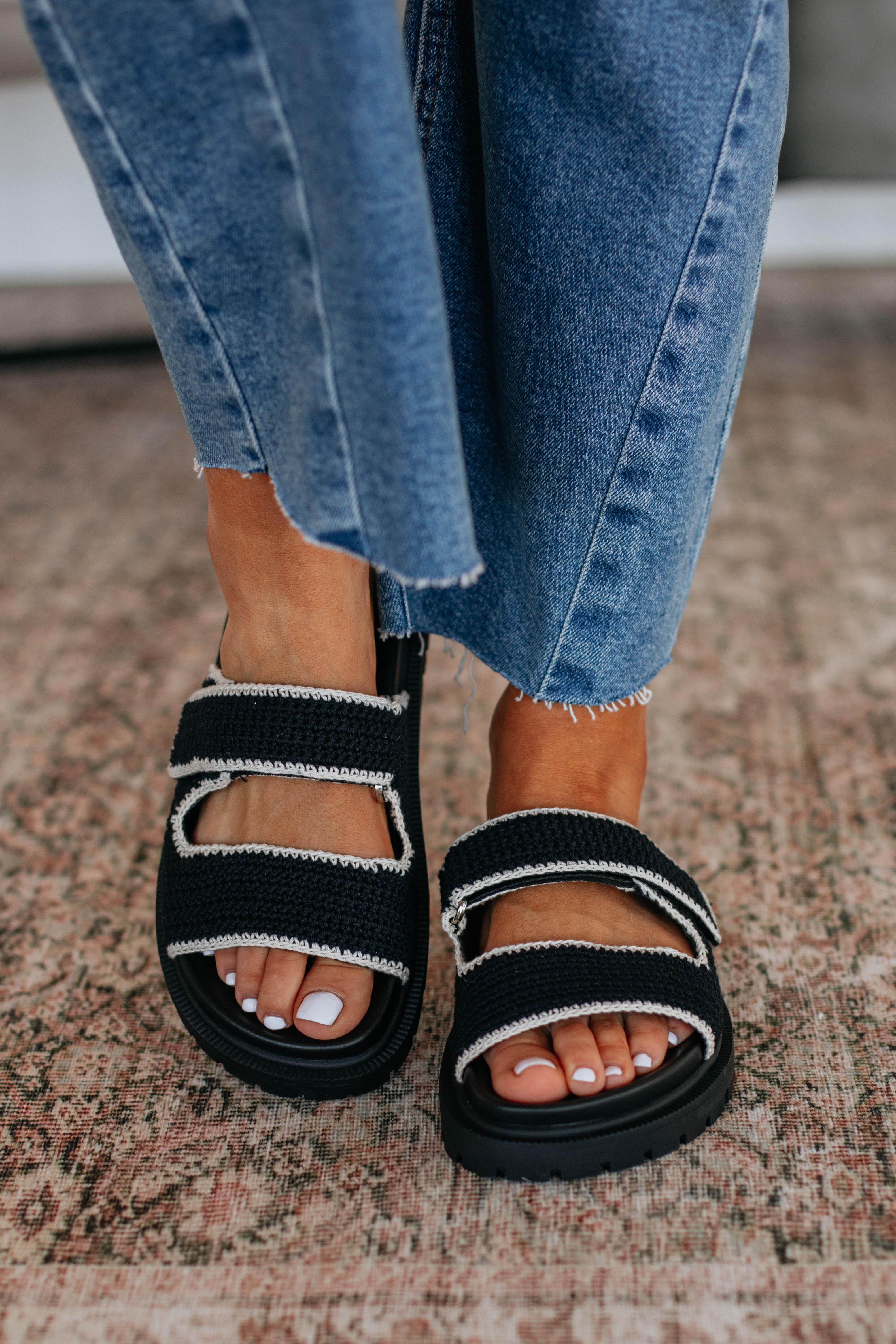 Headed Your Way Sandals - Black