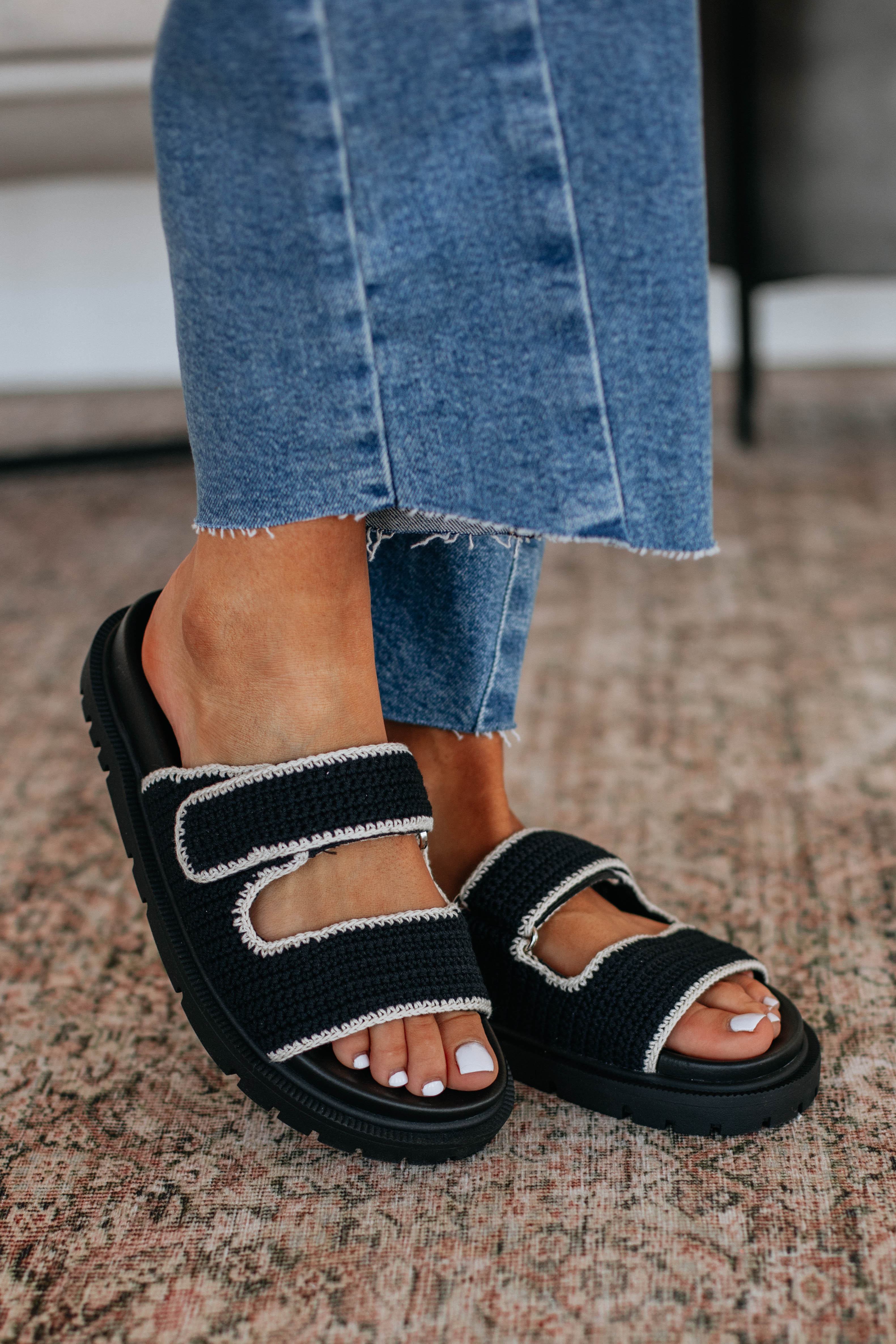 Headed Your Way Sandals - Black