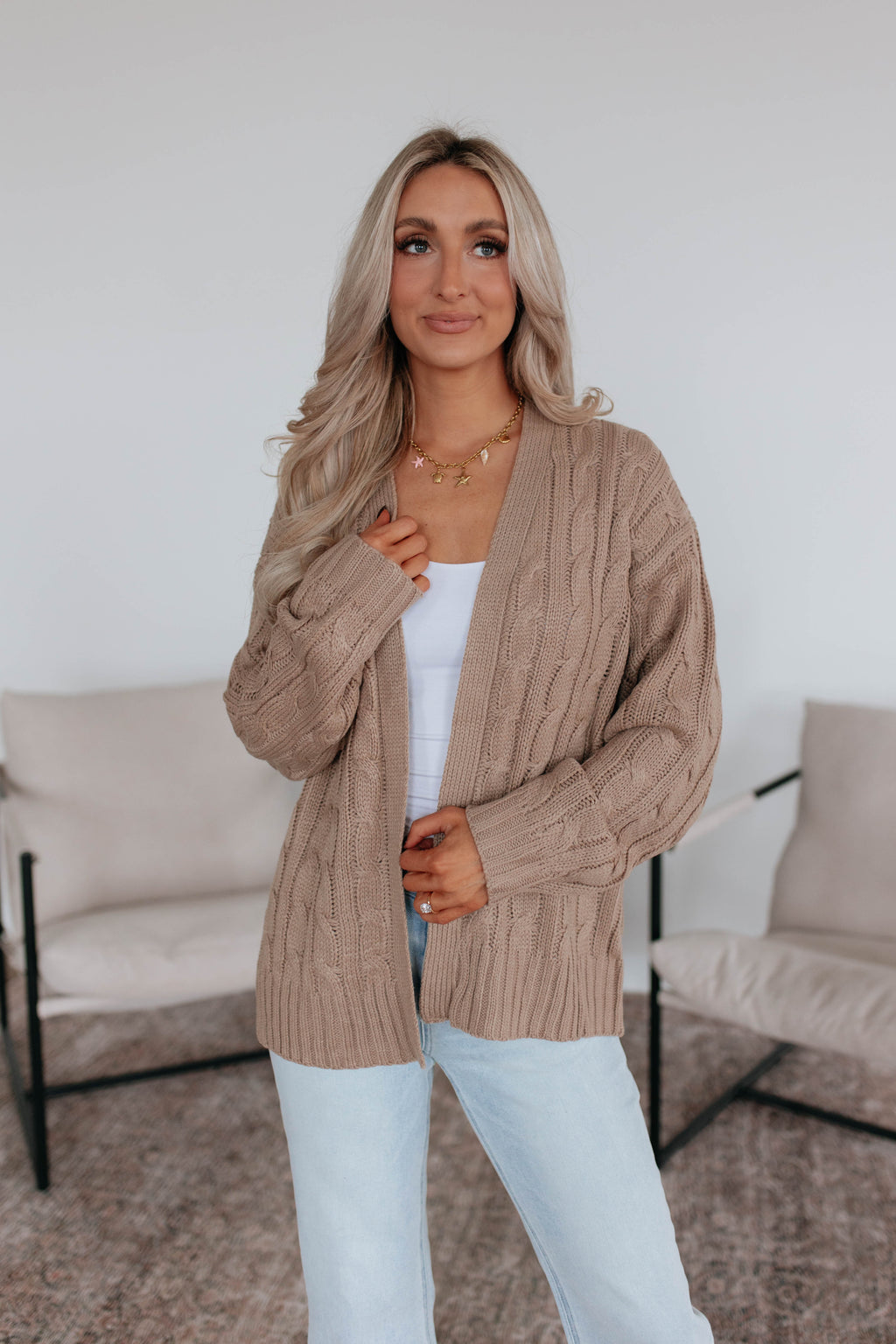 Shelly Cable Knit Cardigan