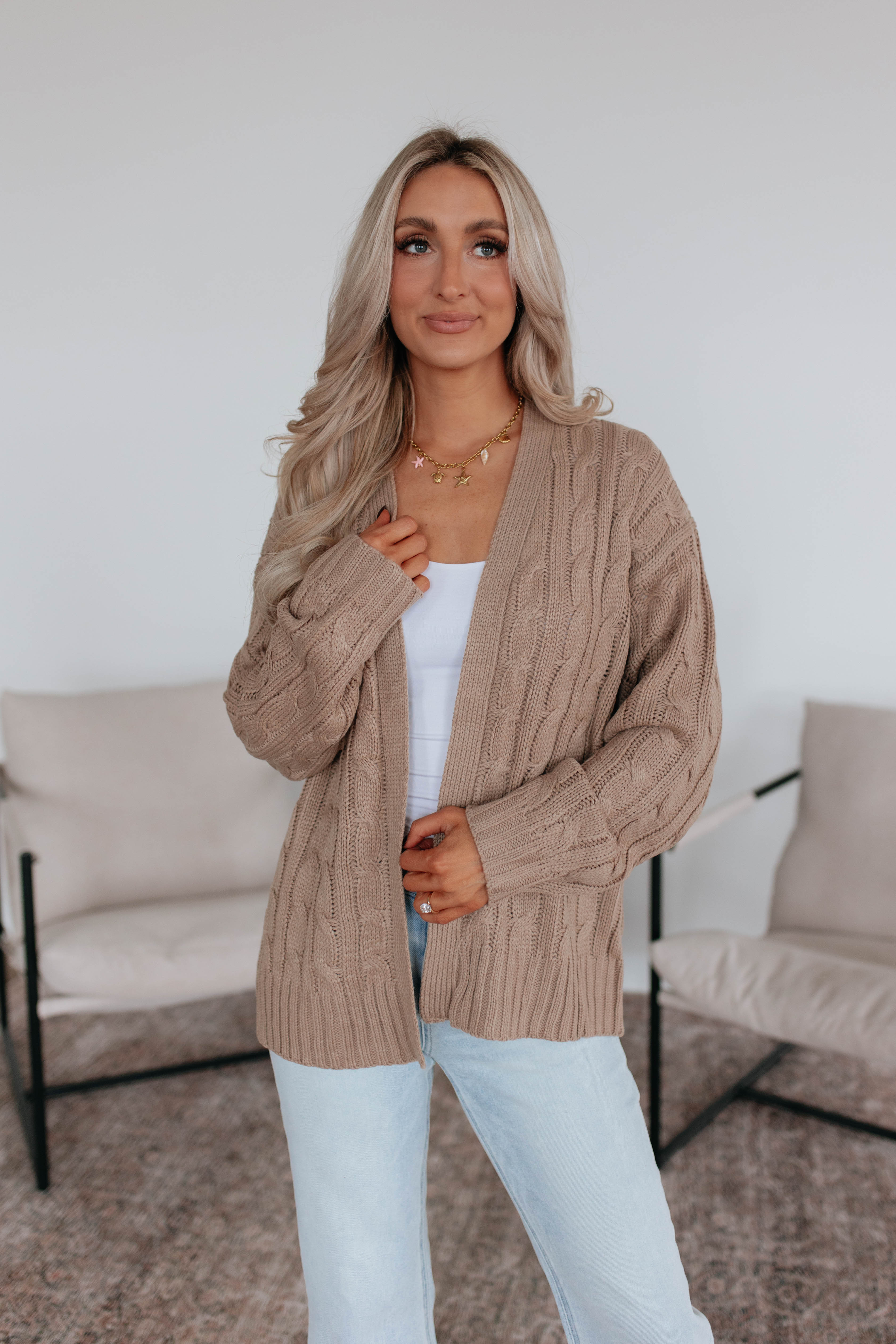 Shelly Cable Knit Cardigan