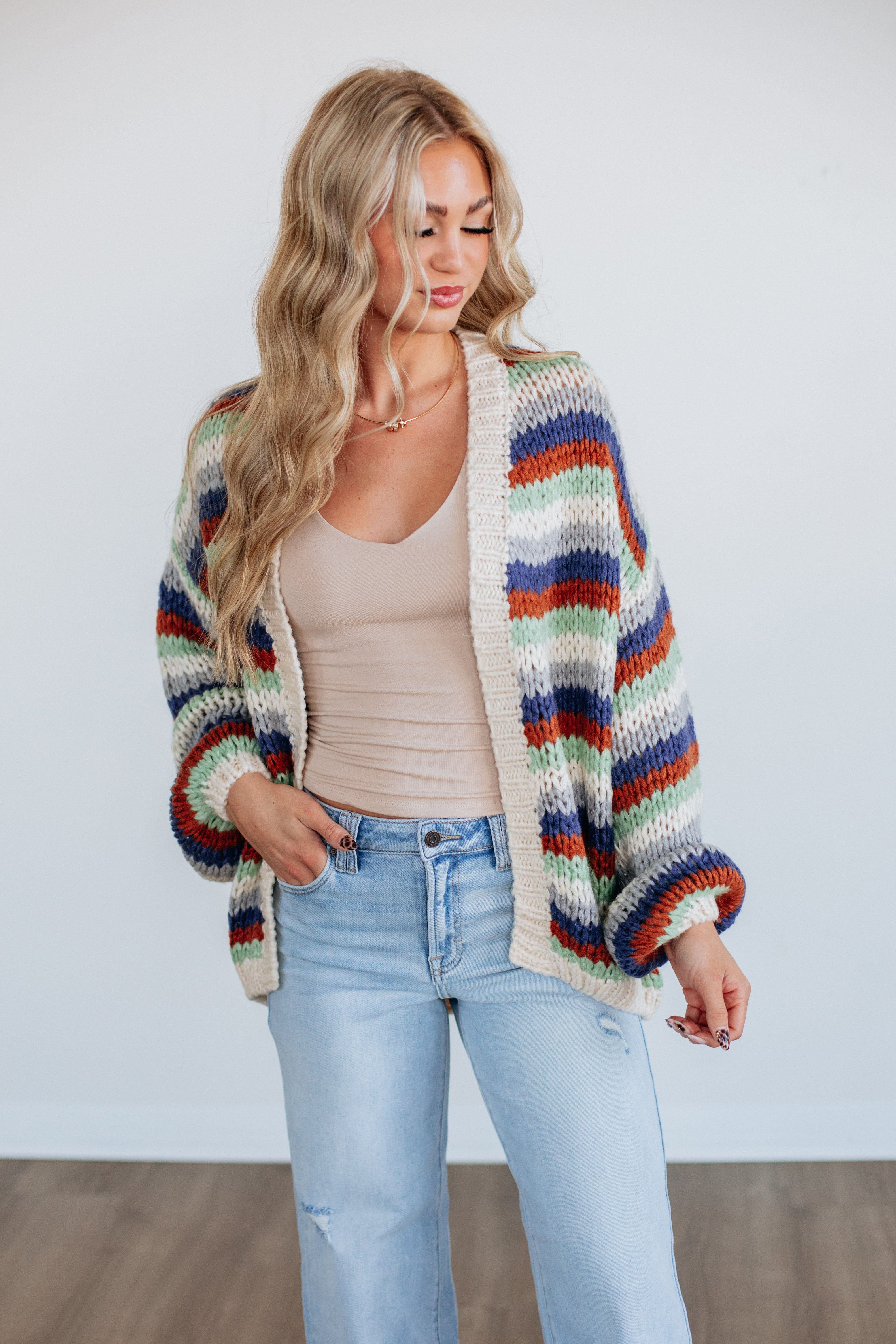 Noella Striped Cardigan