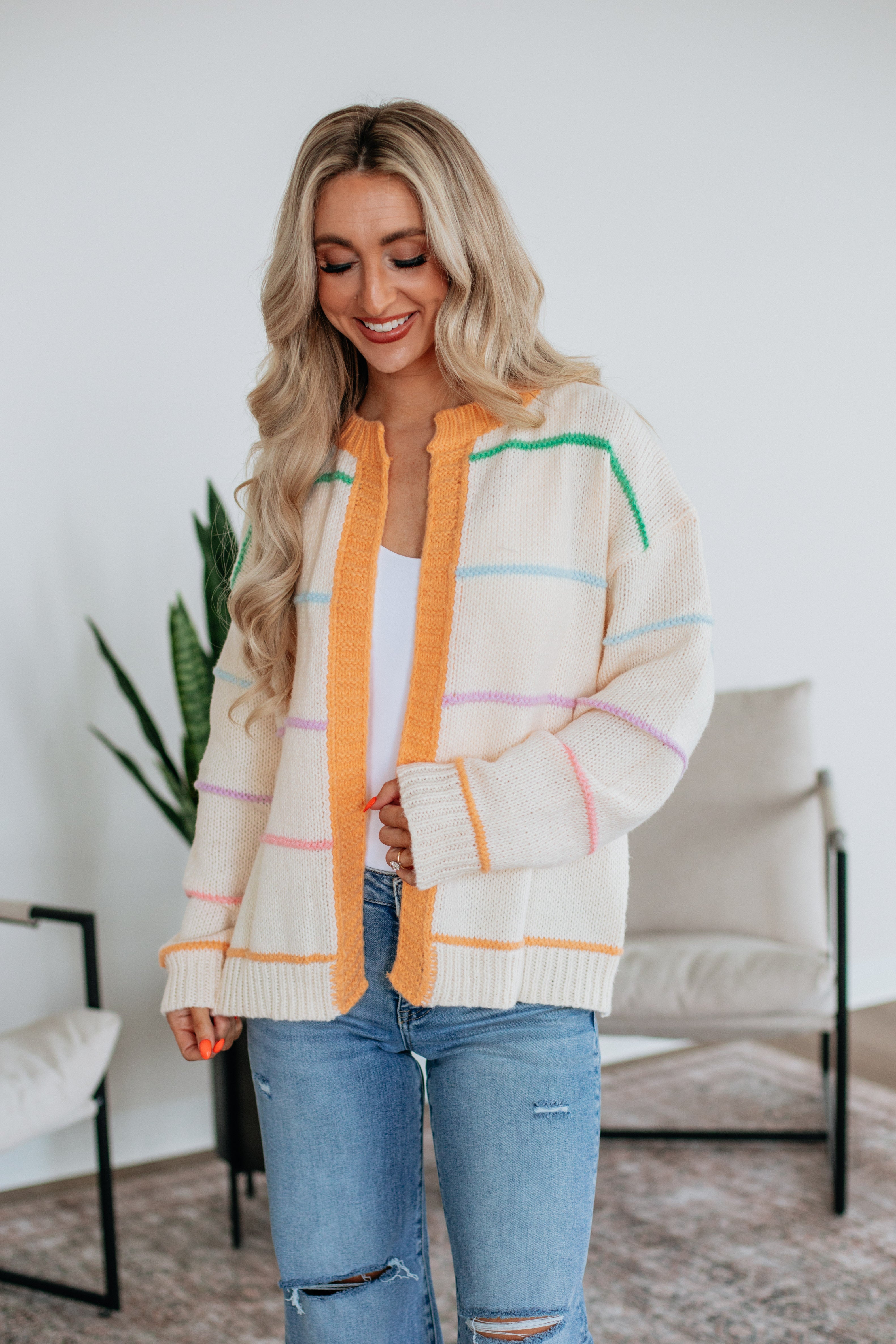 Etta Striped Cardigan