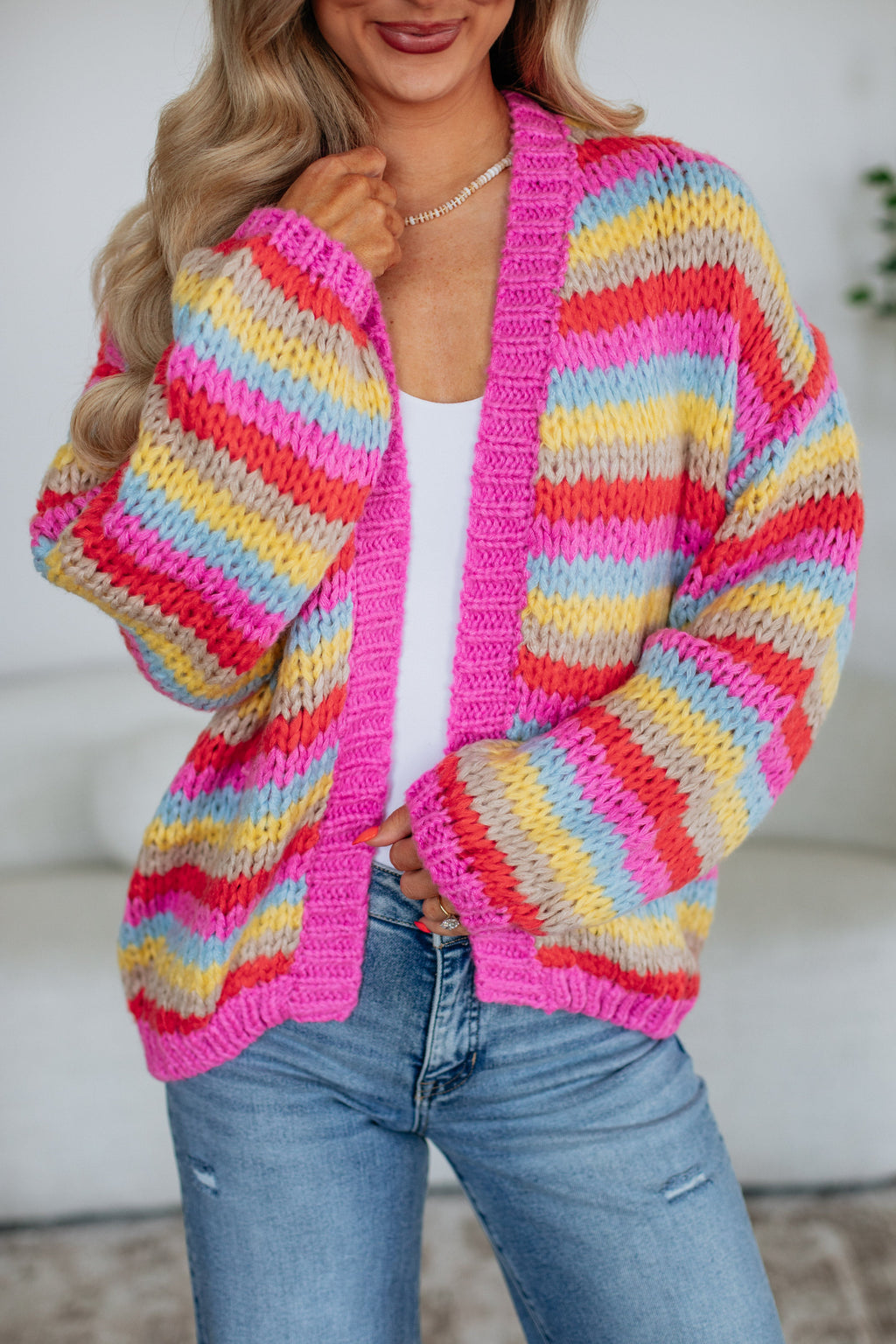 Noella Striped Cardigan