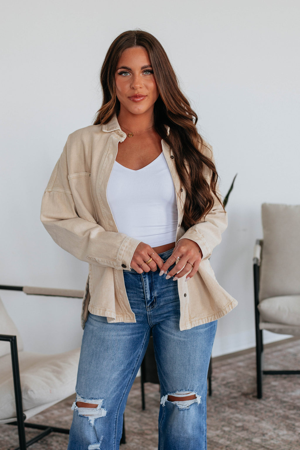 Lovelynn Shacket - Beige