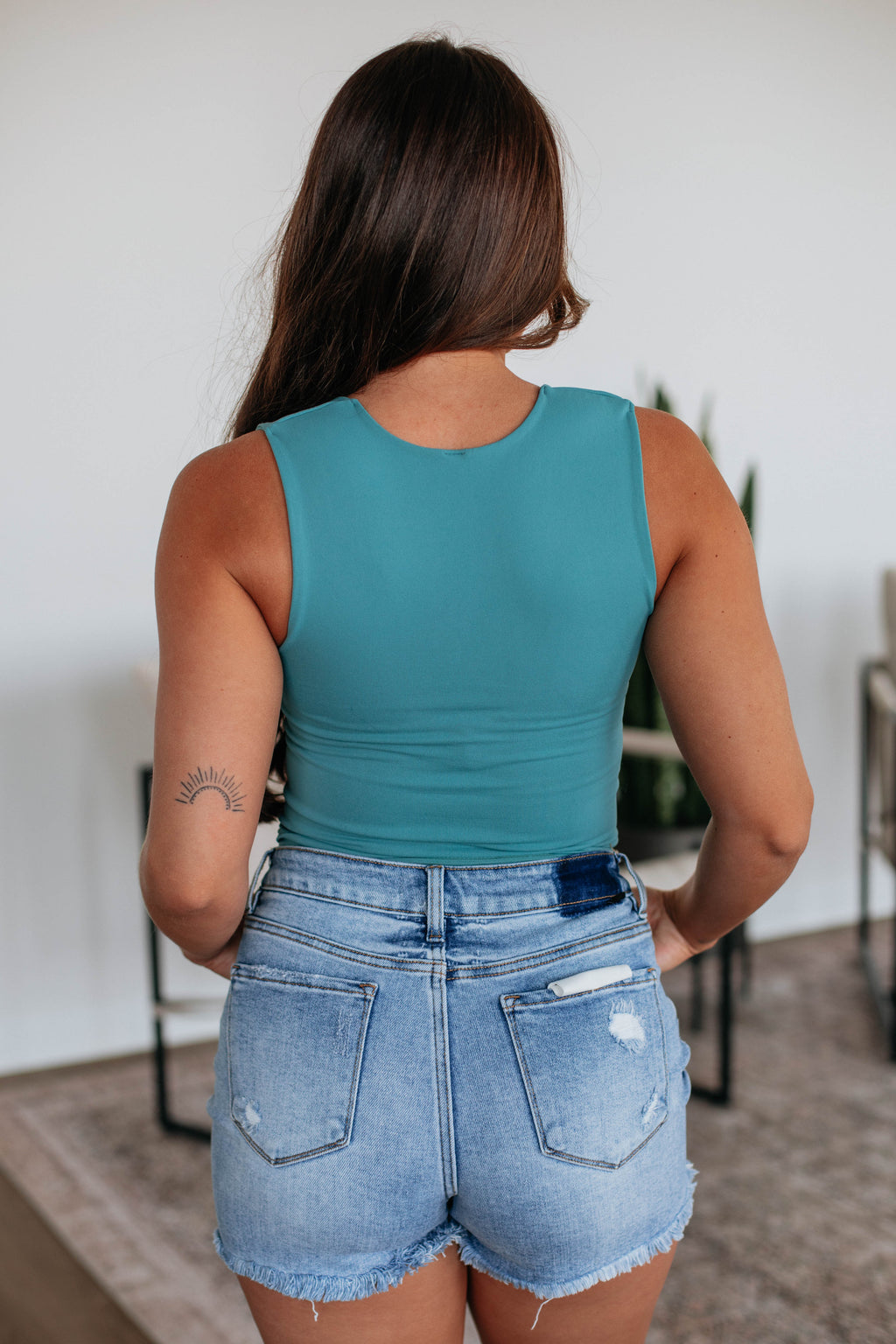 Jetson Seamless Tank - Dusty Teal