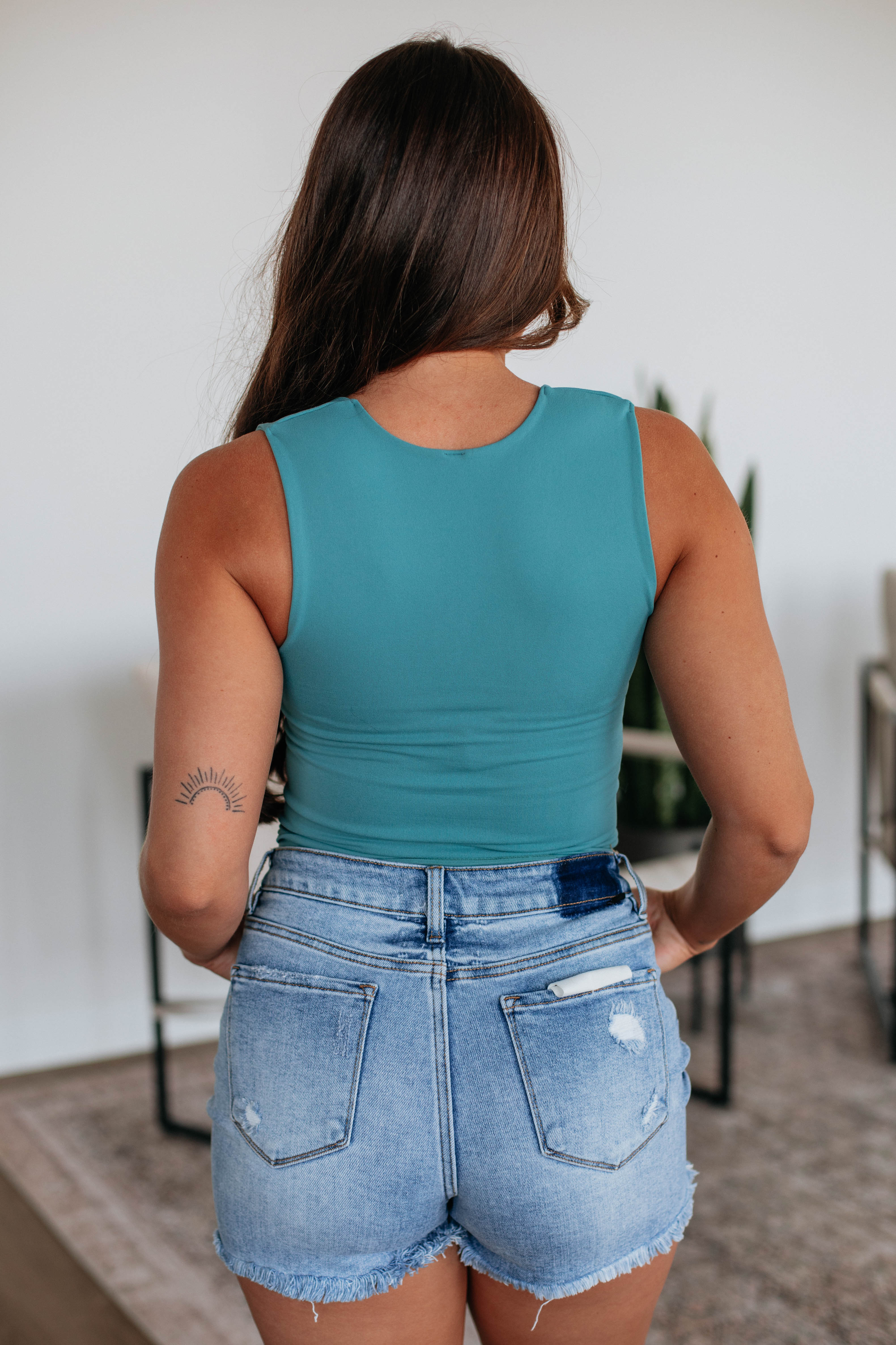 Jetson Seamless Tank - Dusty Teal