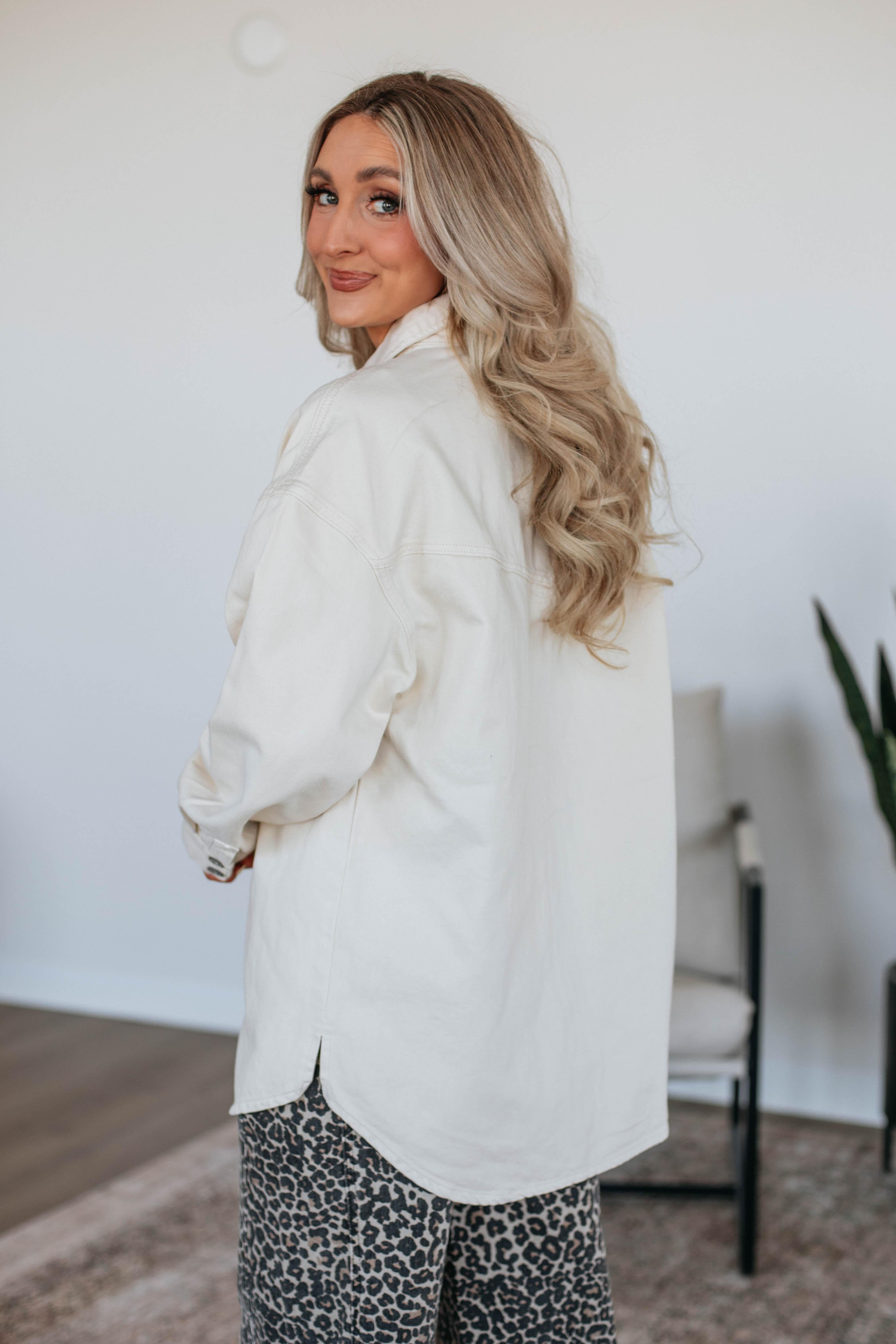 Joelle Hidden Denim Shacket