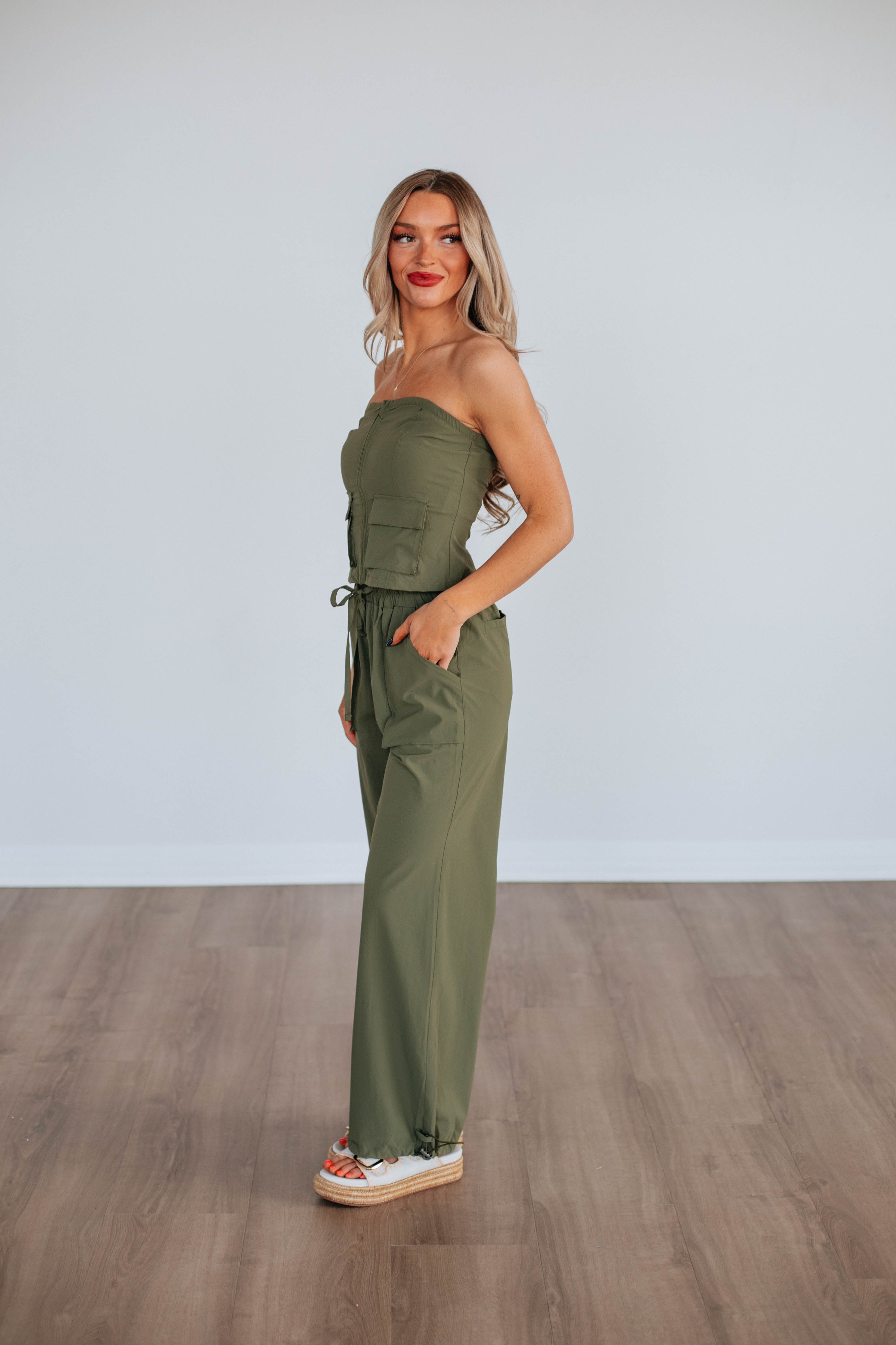 Jule Cargo Pants - Dark Olive