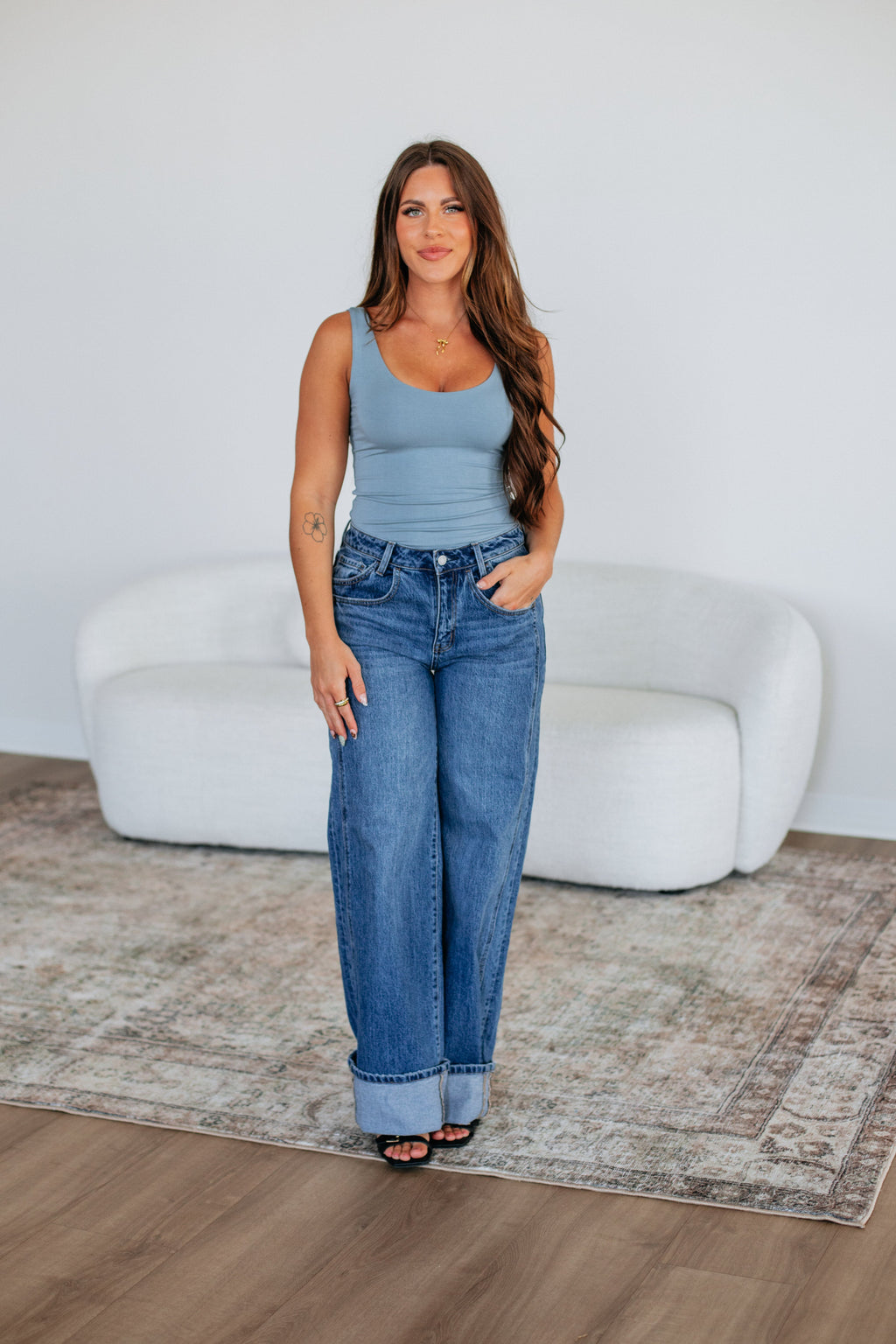 Delta Basic Tank - Slate Blue