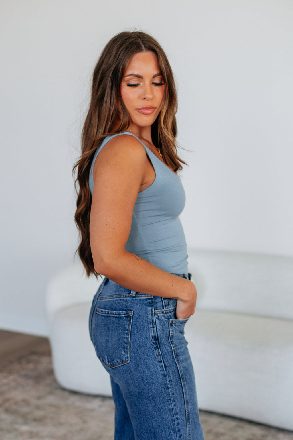 Delta Basic Tank - Slate Blue