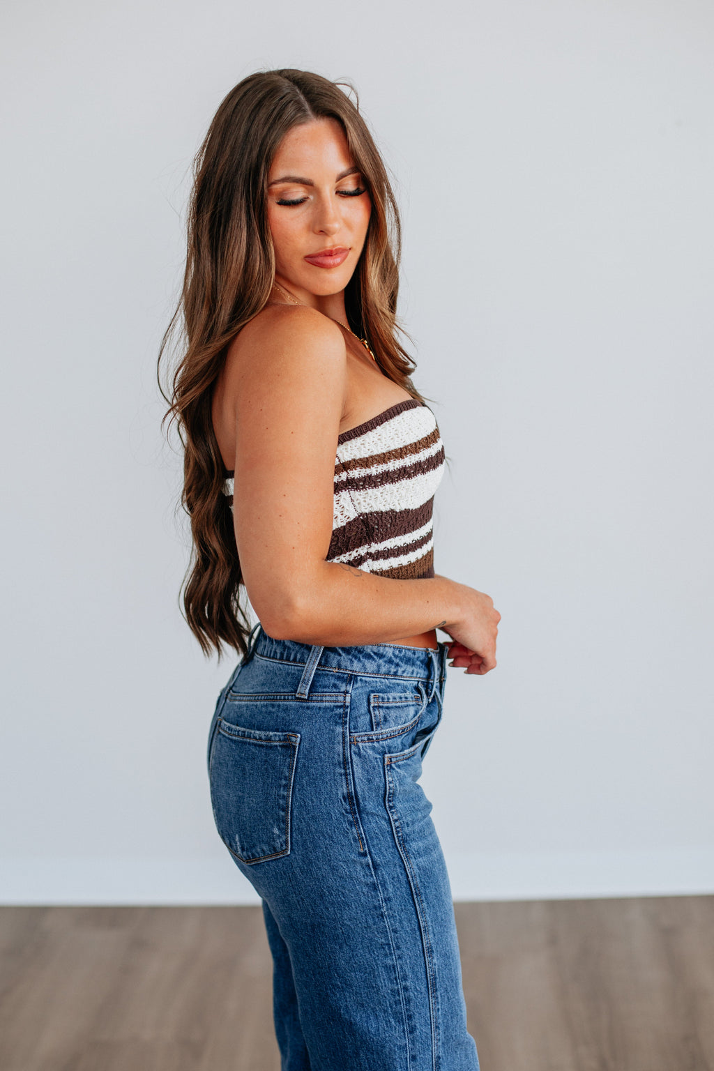 Adrie Striped Knit Top