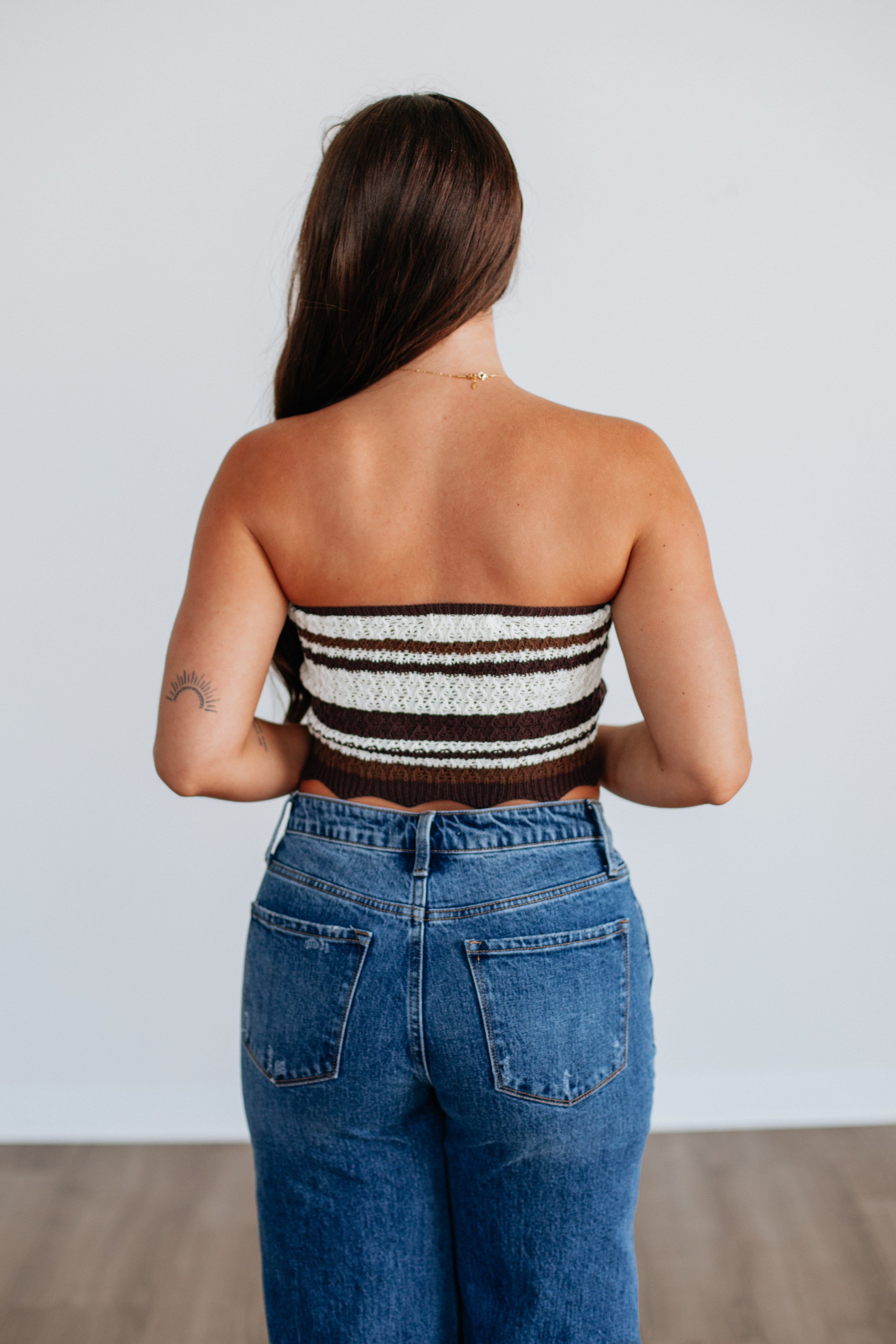 Adrie Striped Knit Top