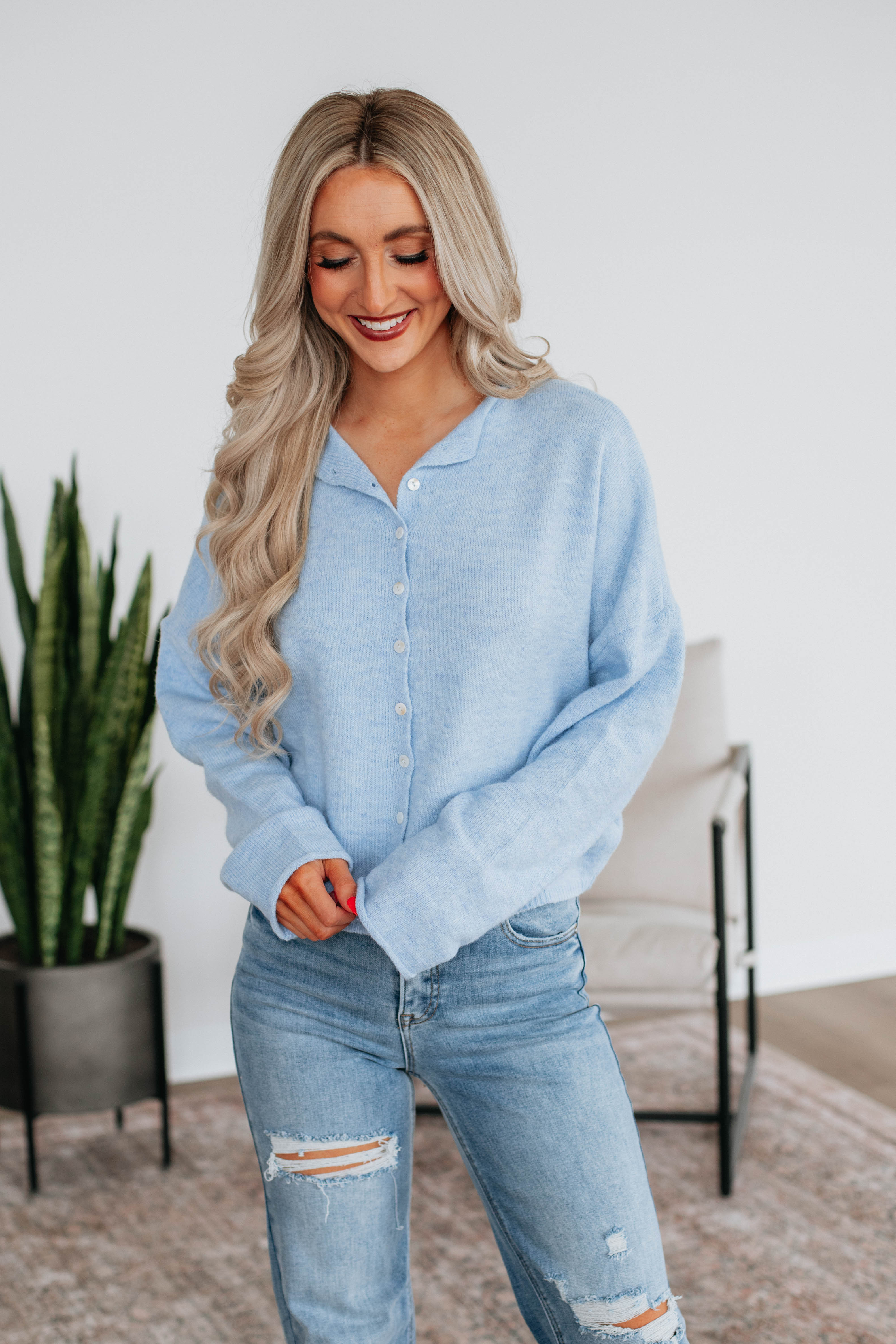 Brooke Cardigan - Sky Blue
