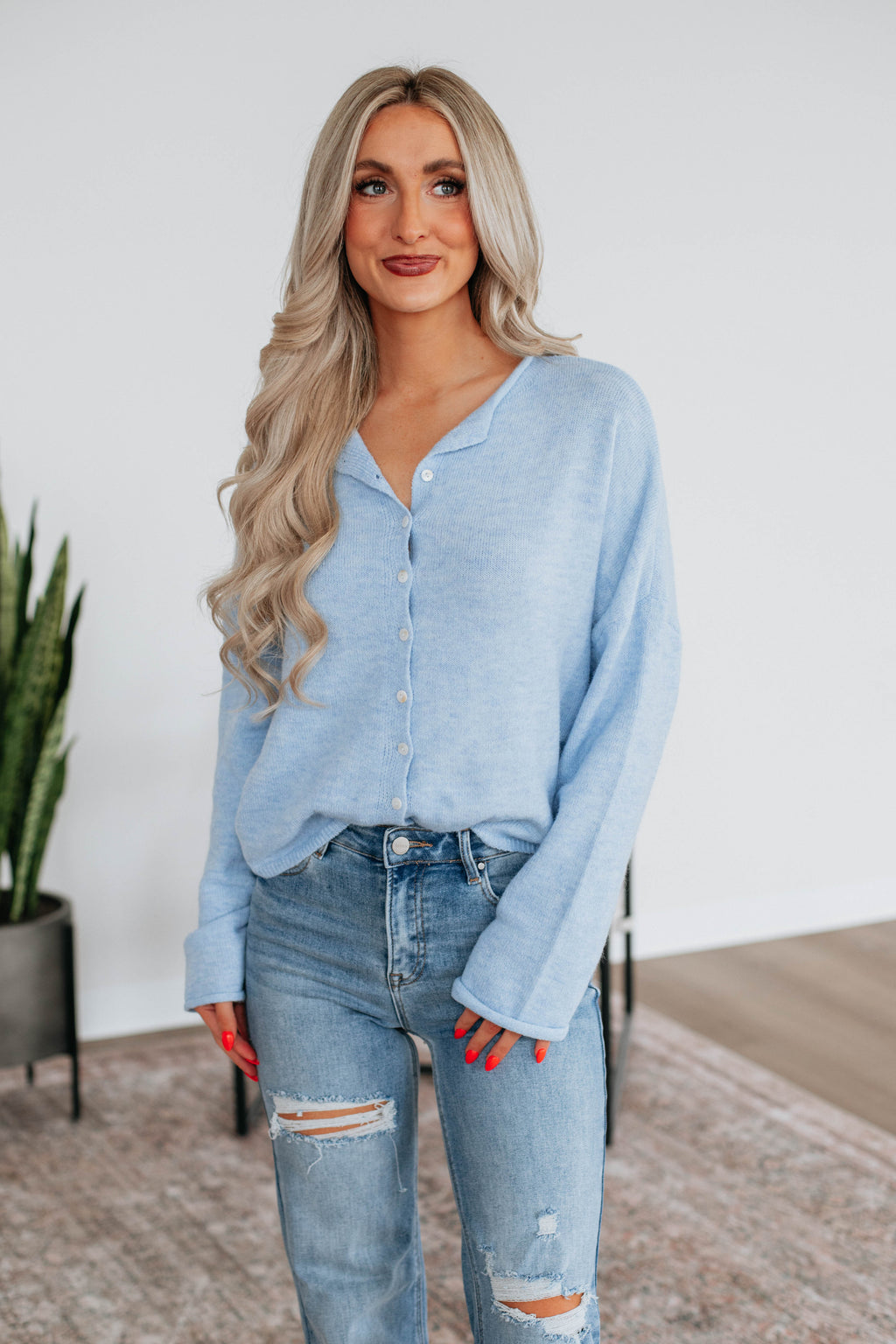 Brooke Cardigan - Sky Blue