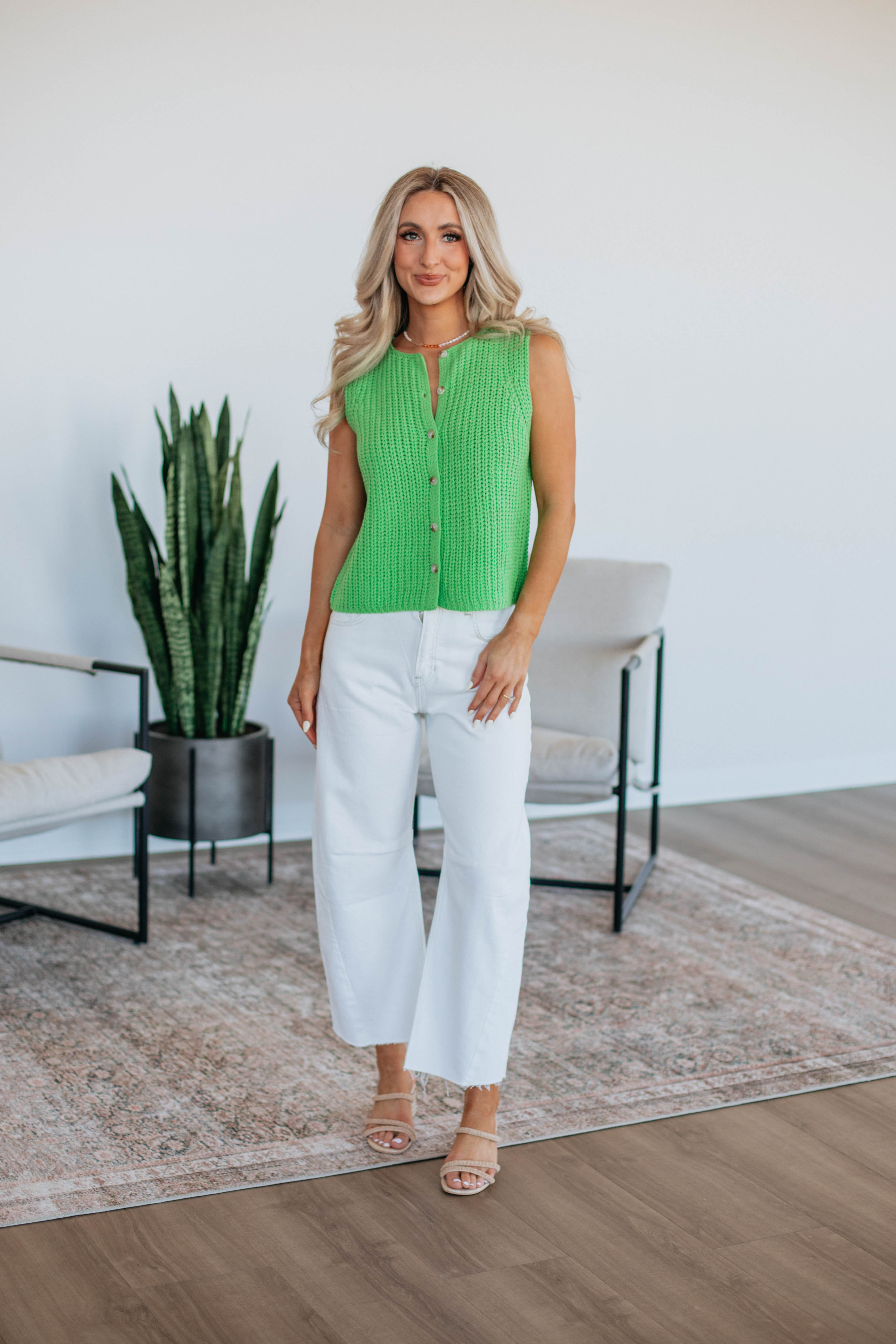 Kasie Knit Top - Lime