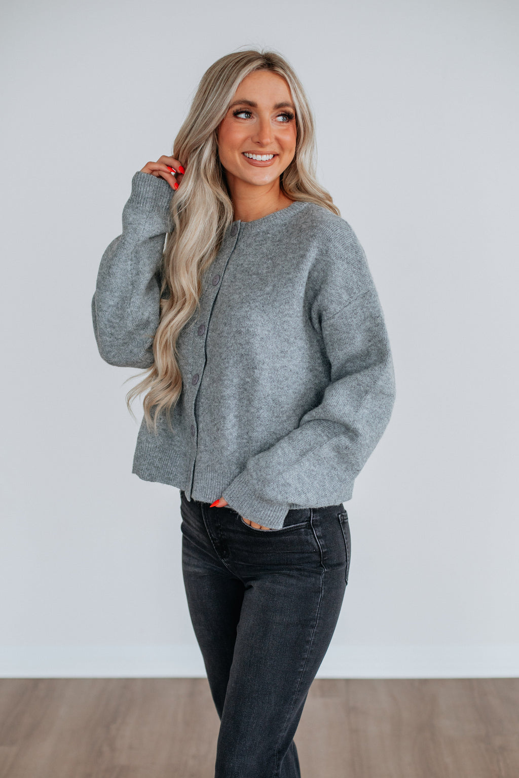 Kassi Cardigan - Heather Grey