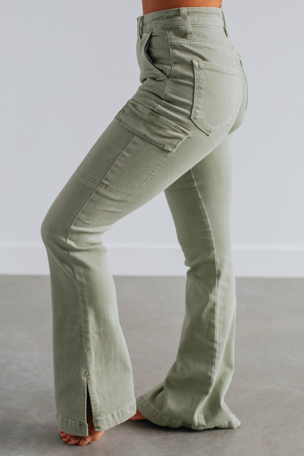 Kayley Risen Cargo Jeans - Sage