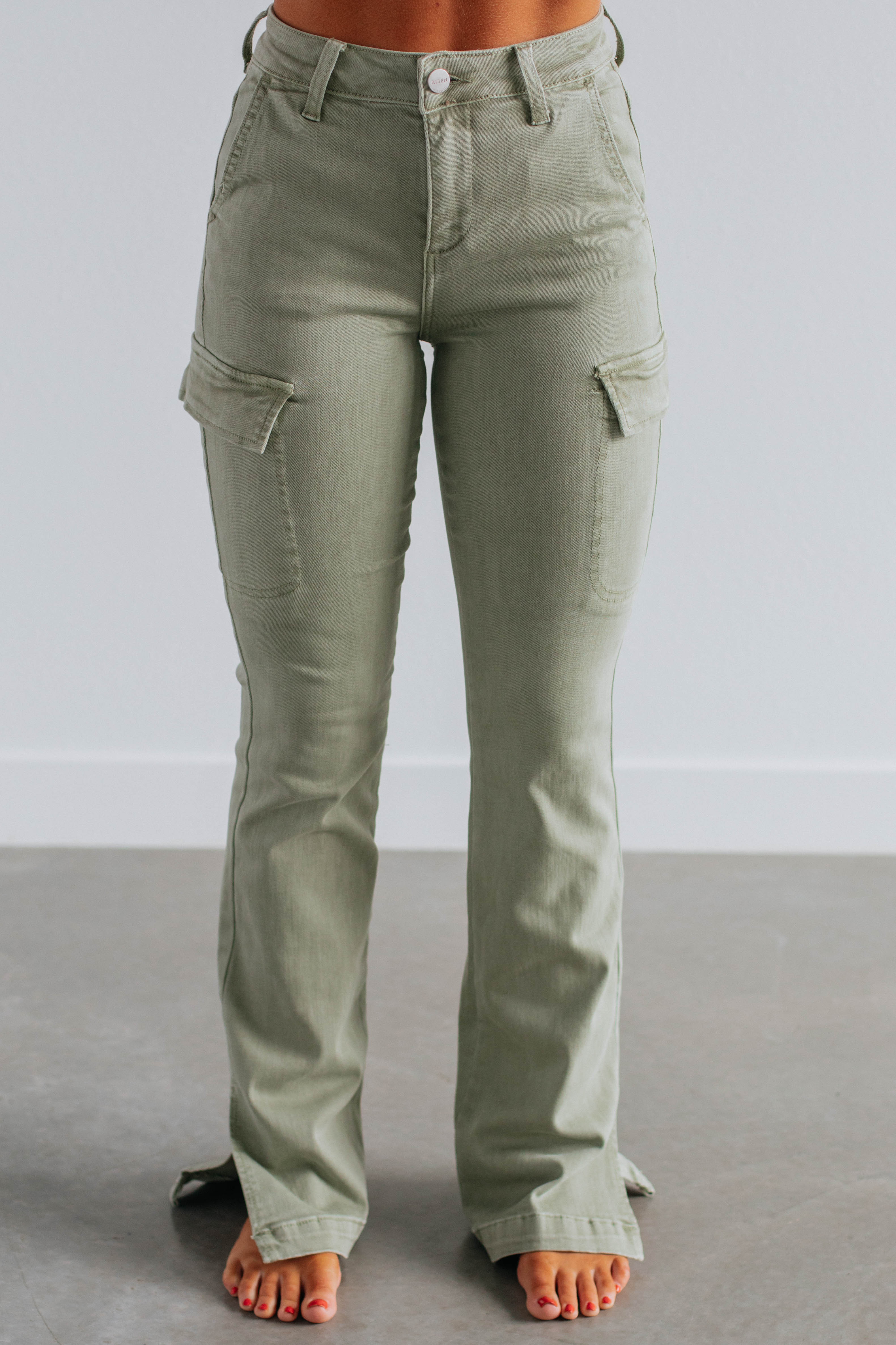 Kayley Risen Cargo Jeans - Sage