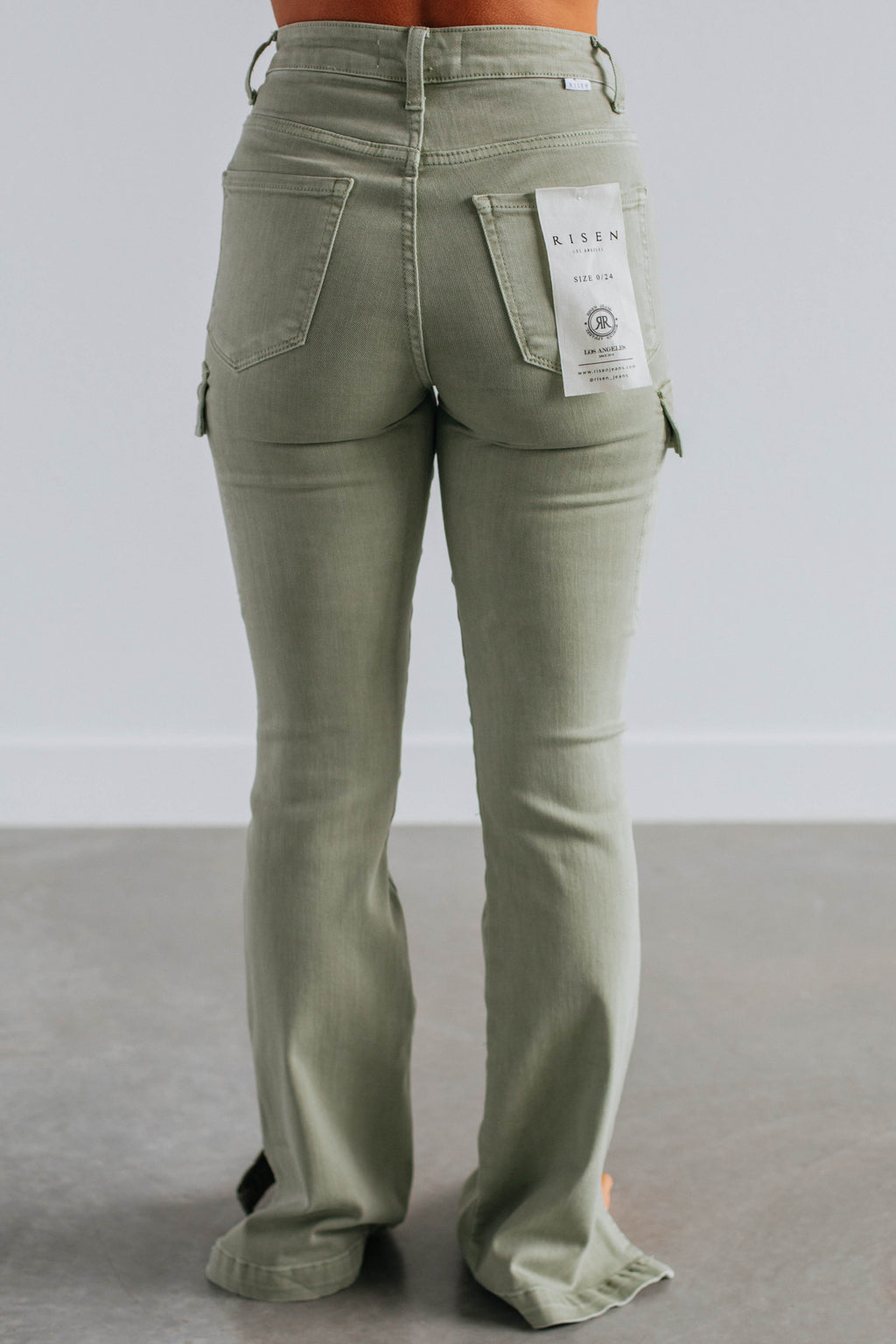 Kayley Risen Cargo Jeans - Sage