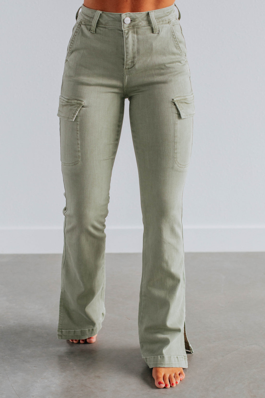 Kayley Risen Cargo Jeans - Sage