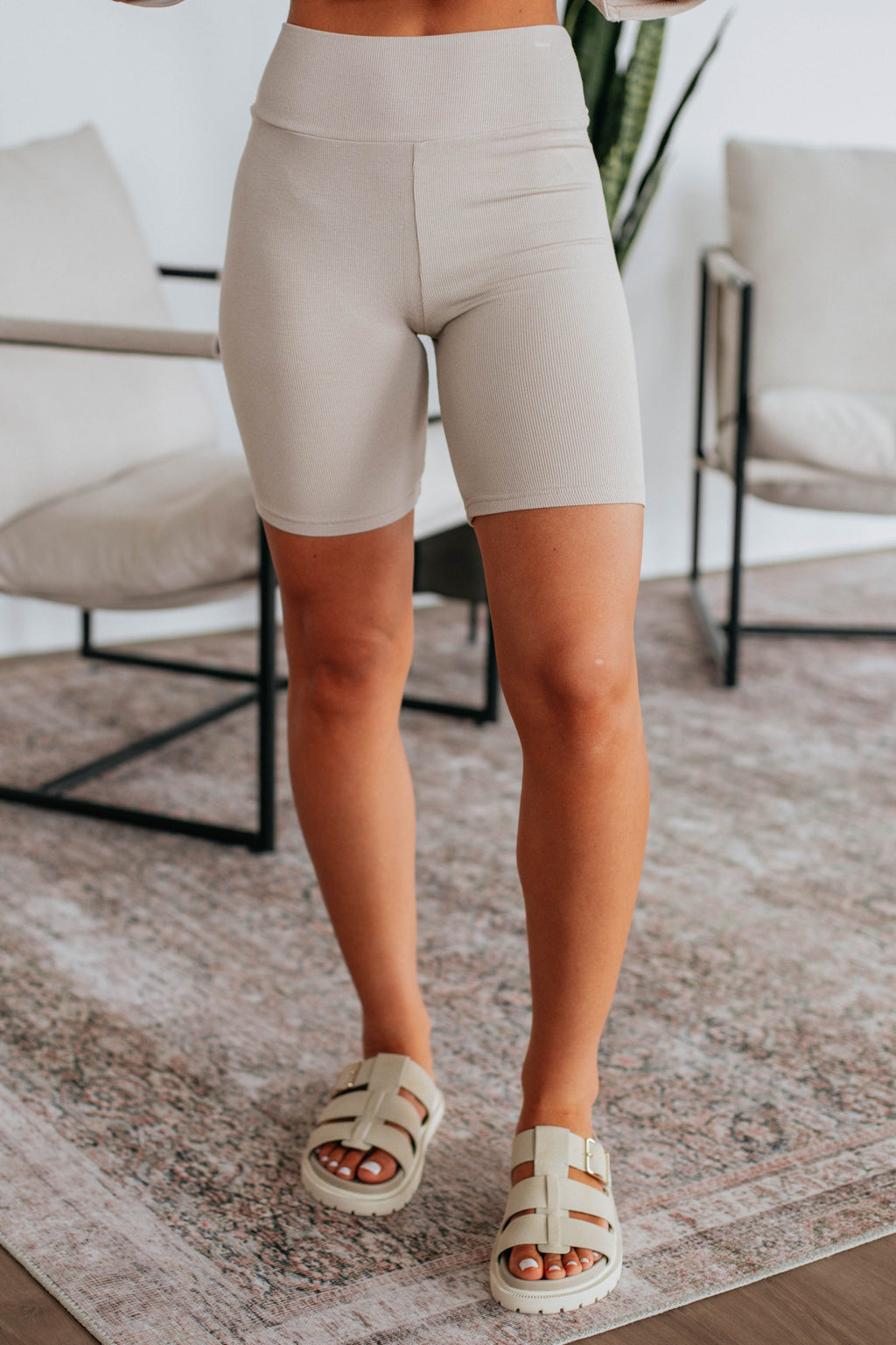 Kaylor Biker Shorts - Beige