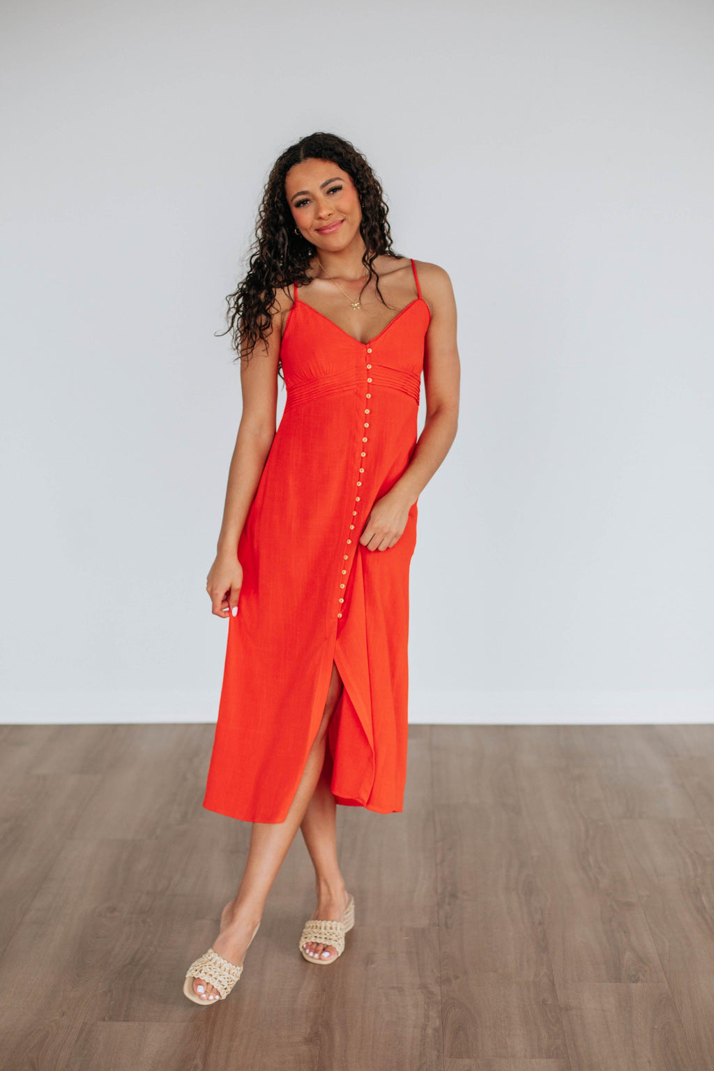 Kiah Midi Dress - Salsa