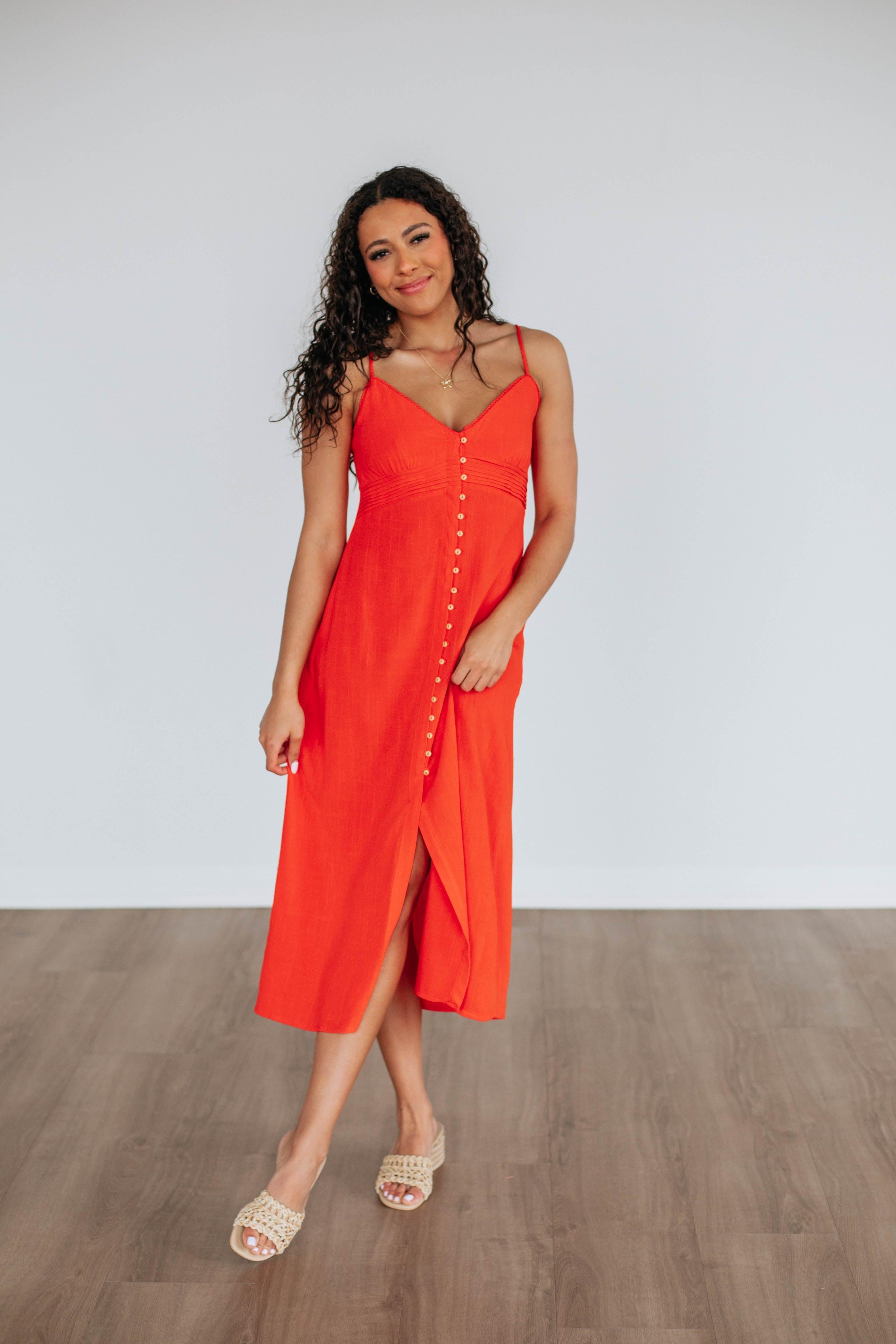 Kiah Midi Dress - Salsa