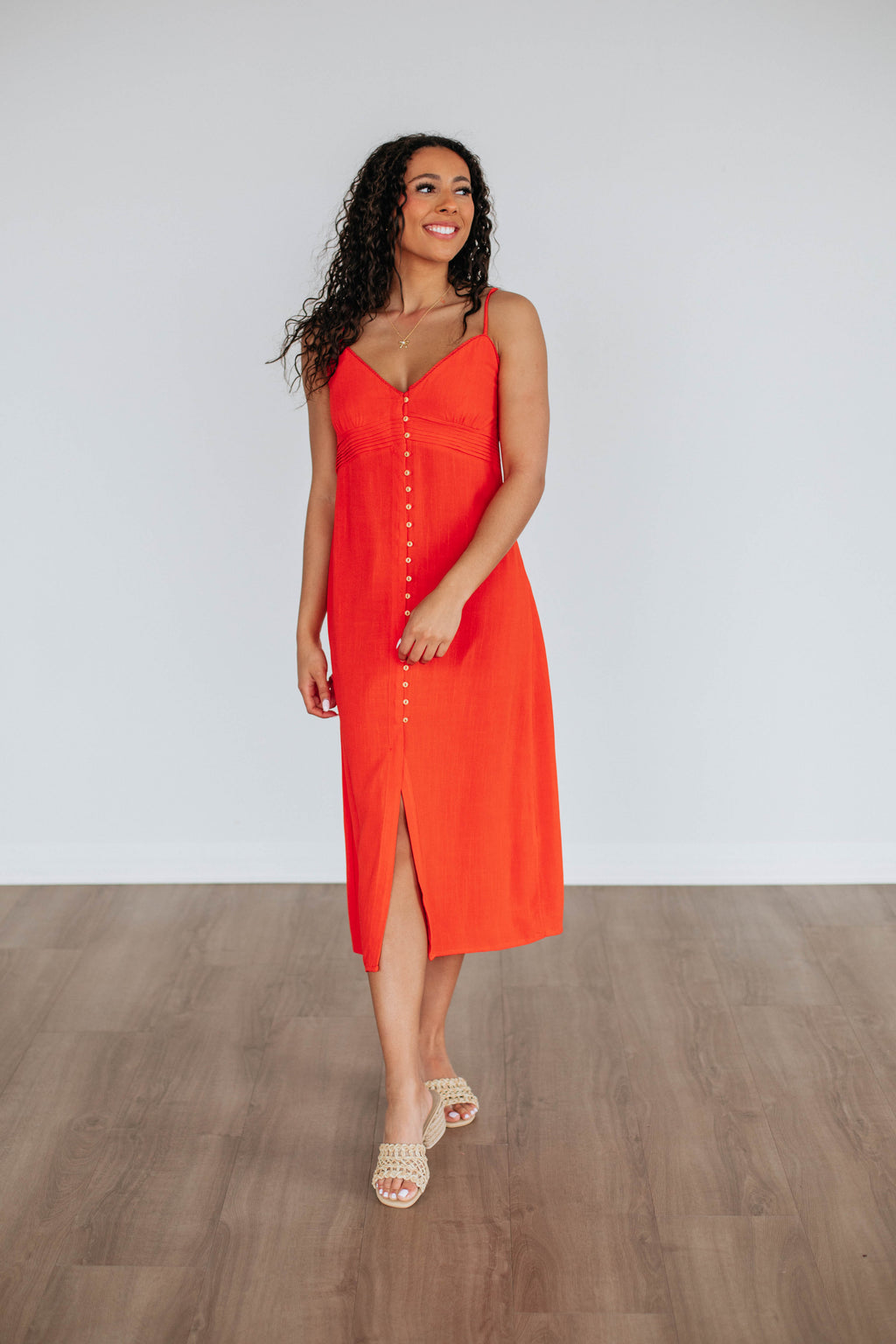 Kiah Midi Dress - Salsa